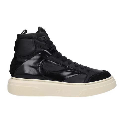 image of Salvatore Ferragamo Ob1O1E0424 Hi Top Sneakers In Black, Men's (Size 9)