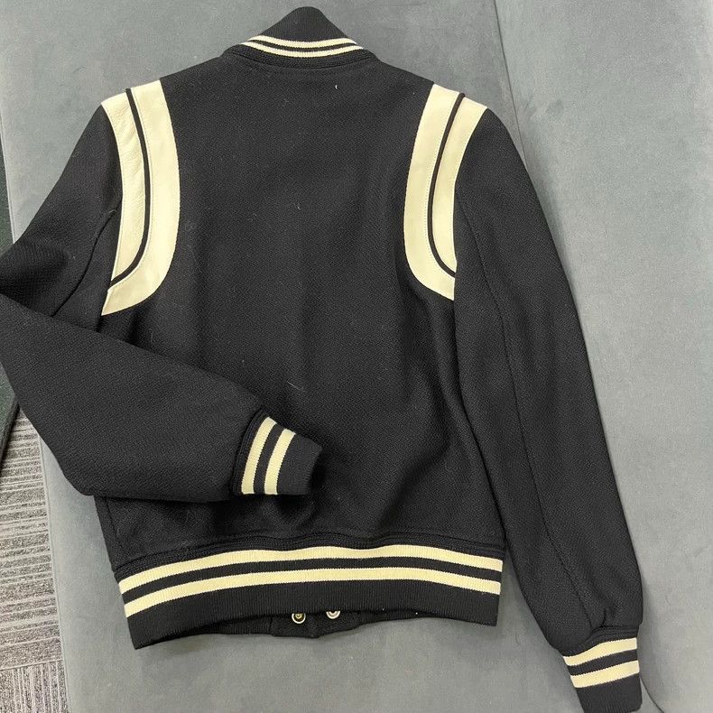 Yves Saint Laurent Saint Laurent Black and white stitching Teddy jacket 2502- Size XS / US 0-2 / IT 36-38 - 2 Thumbnail