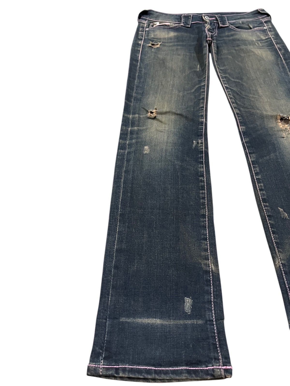 Evisu × Vintage Vintage Evisu EU.ED Distressed Mudwash Denim Size US 31 - 4 Thumbnail