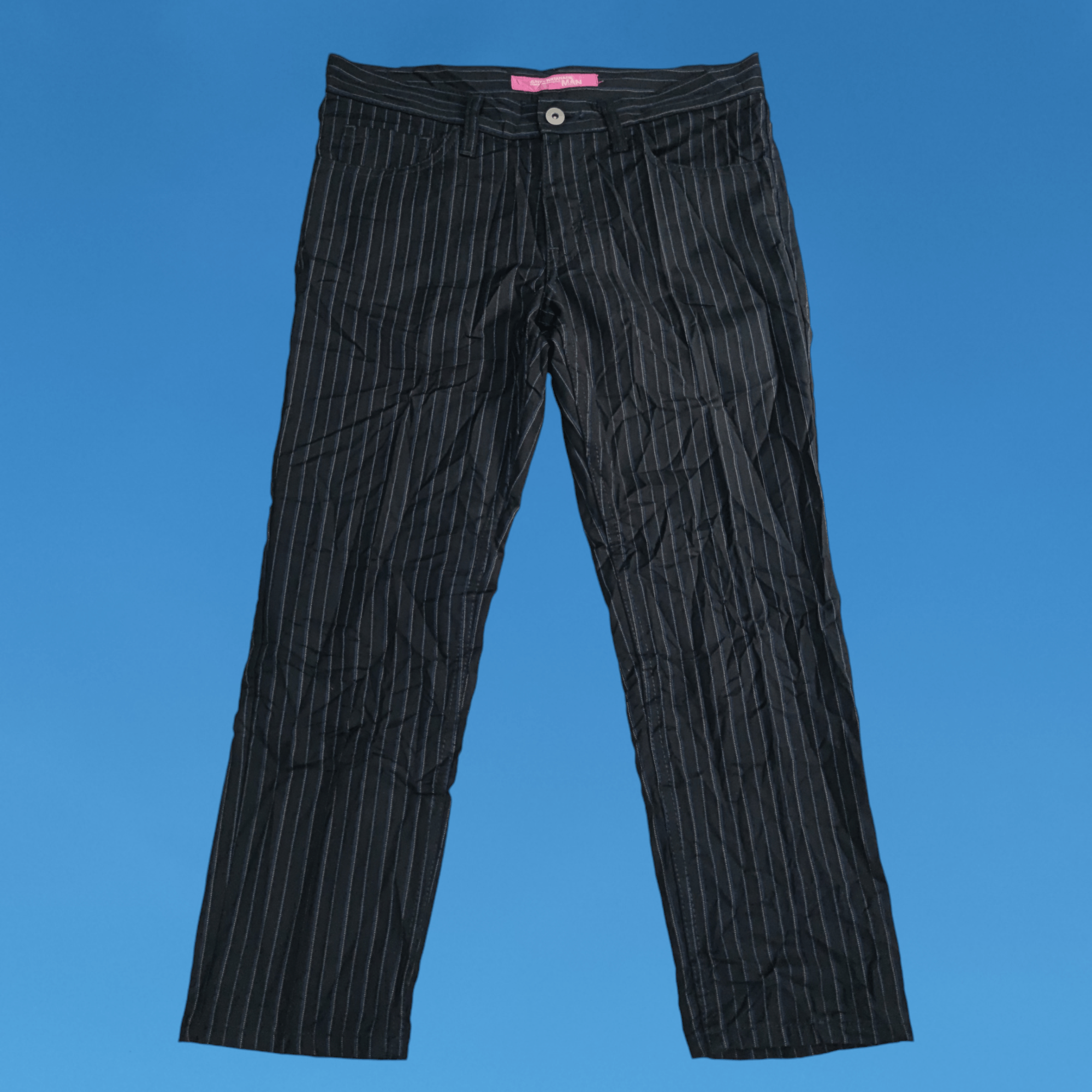 Comme des Garcons × Junya Watanabe 💥LAST DROP💥 AD2005 Vertical Stripe Cropped Pants Wool Size US 30 / EU 46 - 1 Thumbnail