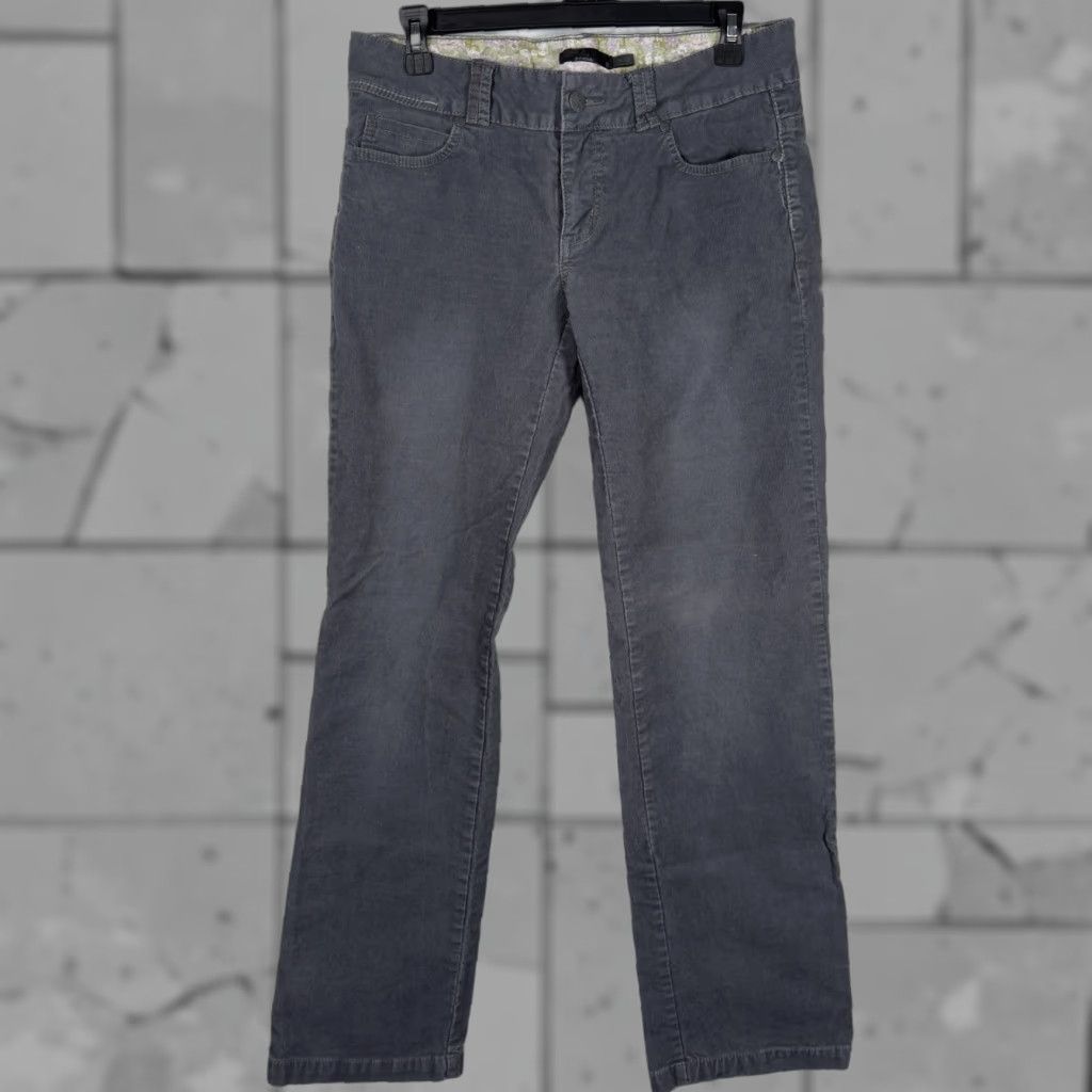 Prana PrAna Cordury Gray Casual Cotton Blend Pants Womens Size 6x31 Size 28" / US 6 / IT 42 - 1 Thumbnail