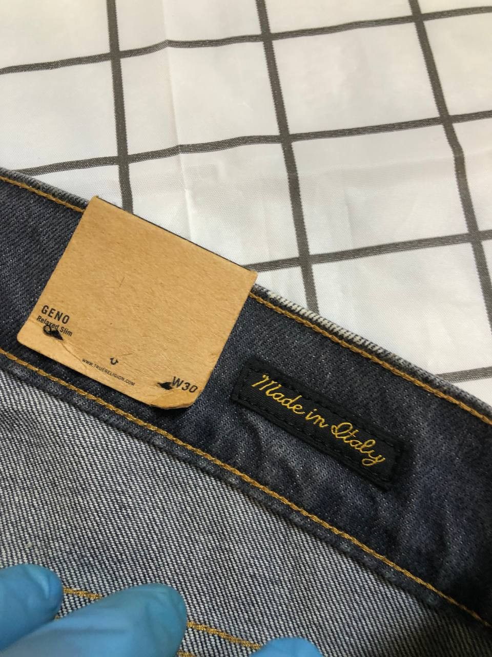 True Religion True Religion Geno Relaxed Slim Vintage Straight Jeans Size US 30 / EU 46 - 10 Thumbnail