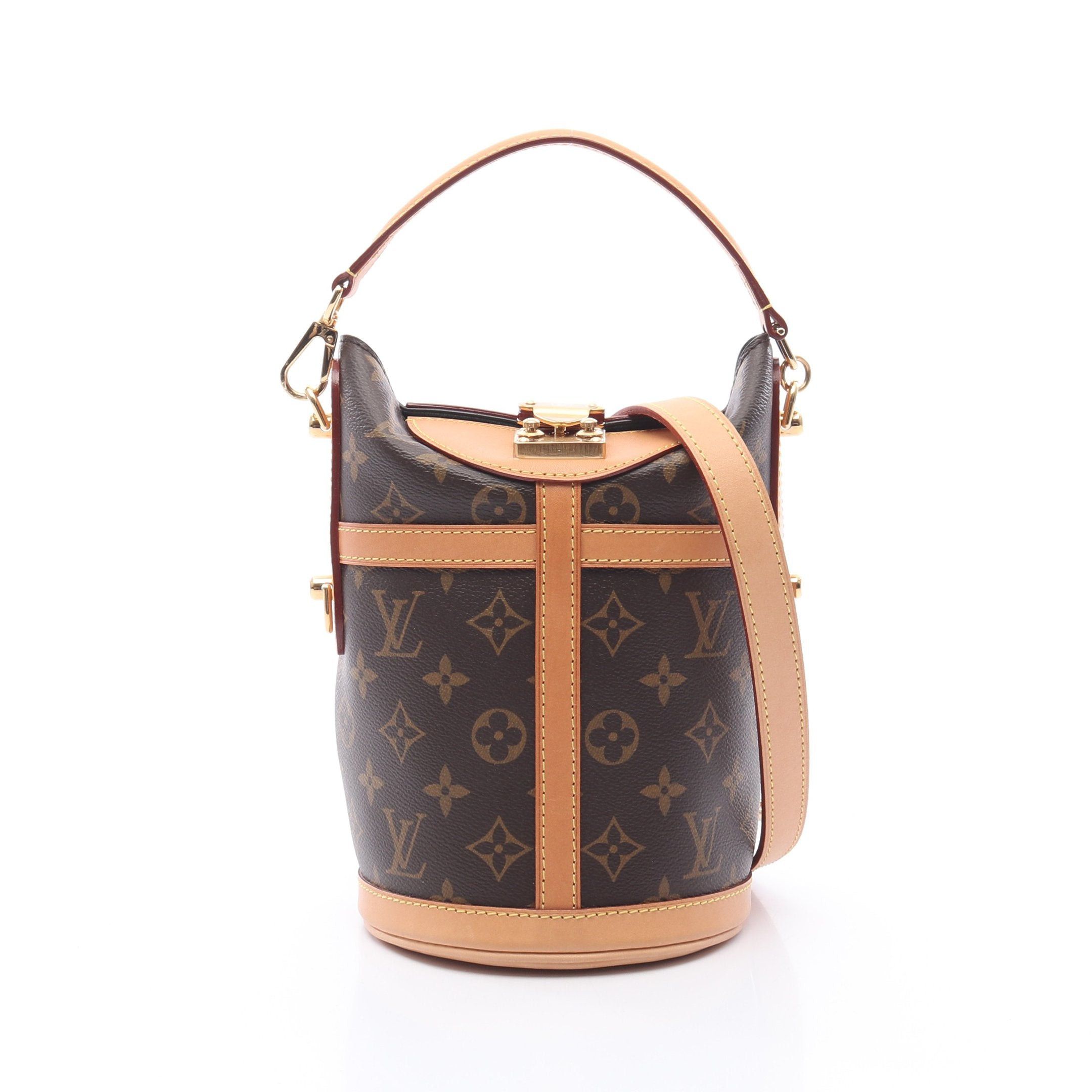 Louis Vuitton Duffel Bag Monogram Handbag Leather Brown