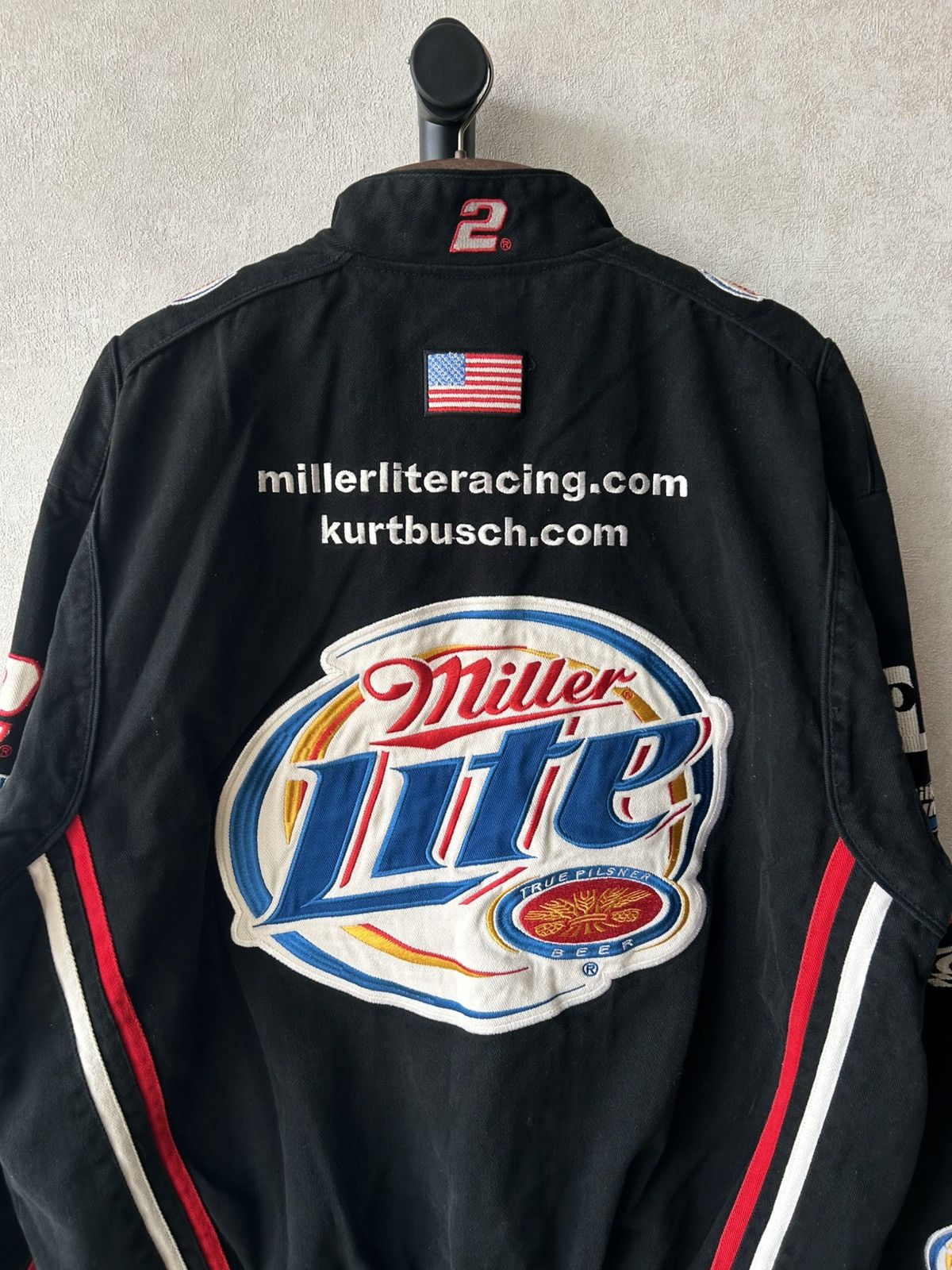 Jeff Hamilton Vintage Jeff Hamilton Miller Lite Promo Nascar Jacket Size US L / EU 52-54 / 3 - 4 Thumbnail