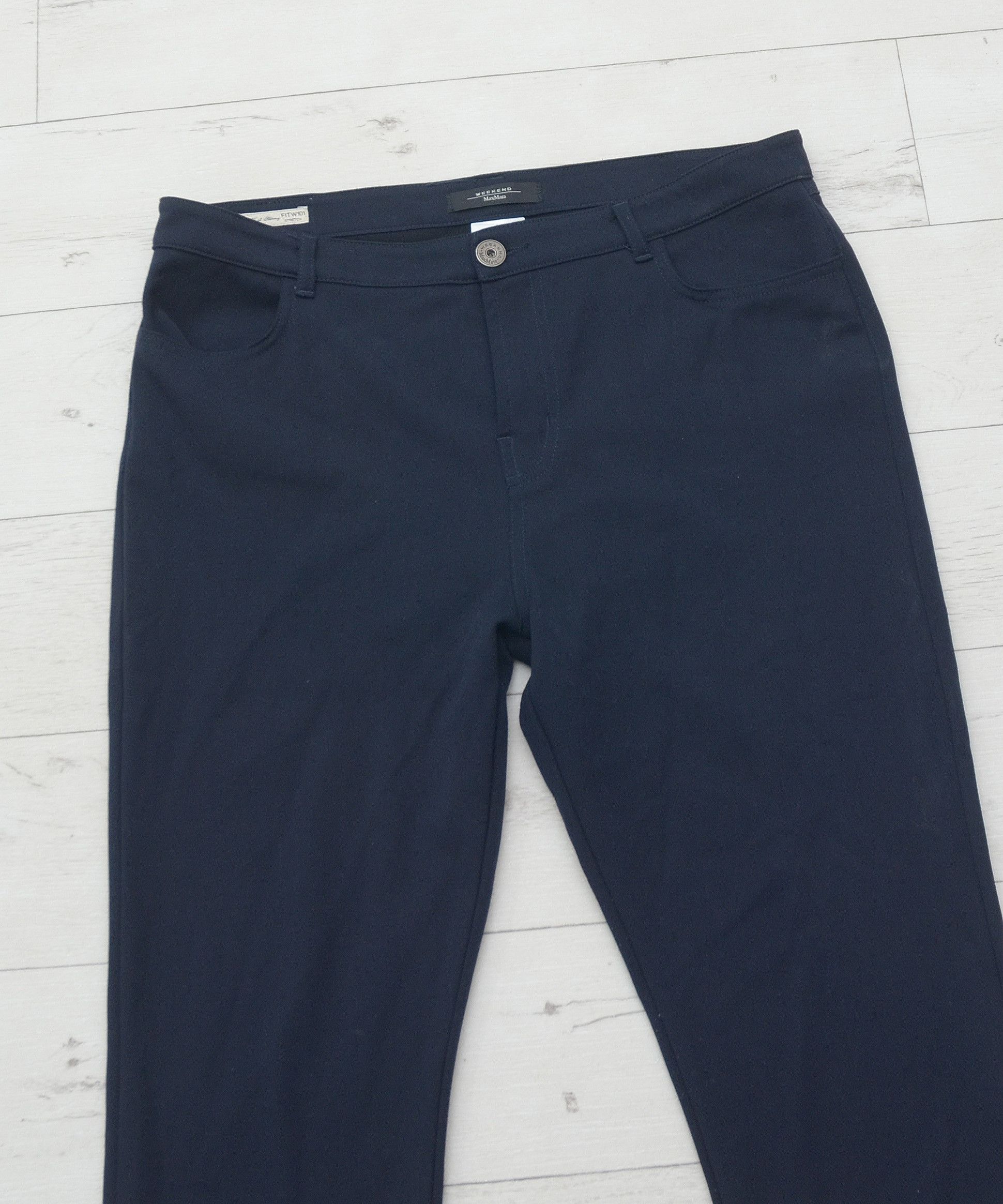Max Mara × Weekend Max Mara Luxury Max Mara Weekend Womens Stretch Pants Designer Size 36" / US 14 / IT 50 - 2 Thumbnail