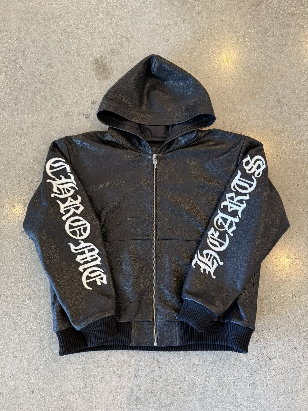 Chrome Hearts Chrome Hearts Leather Hooded Jacket Size US S / EU 44-46 / 1 - 2 Thumbnail