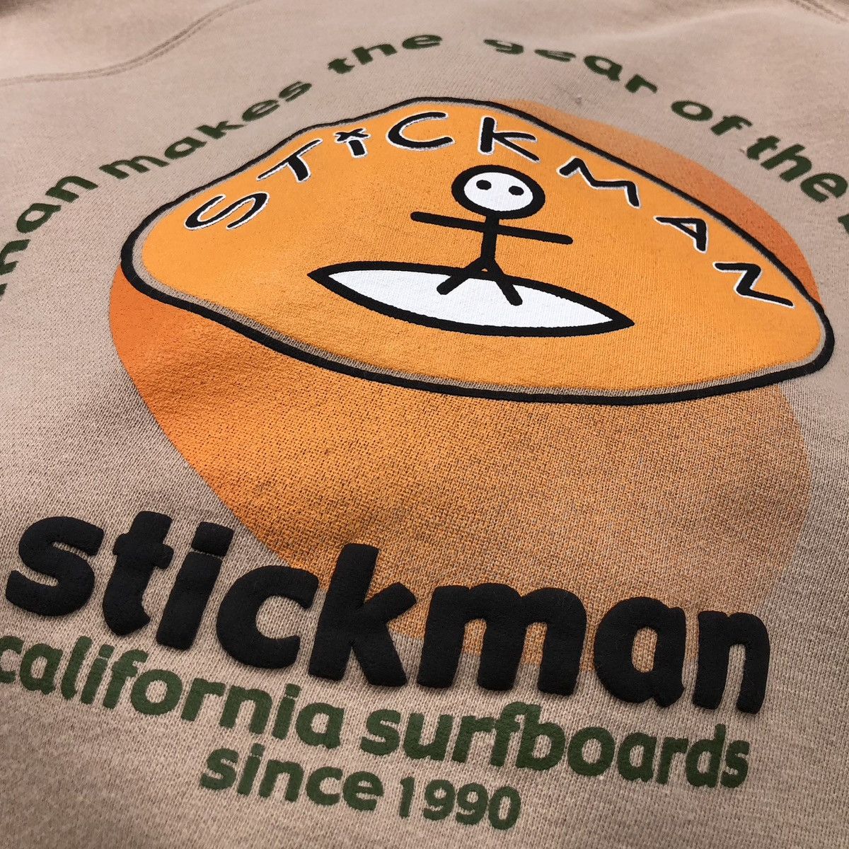 Vintage Vintage 90s Stickman California Surfboard Crewneck Size US M / EU 48-50 / 2 - 3 Thumbnail