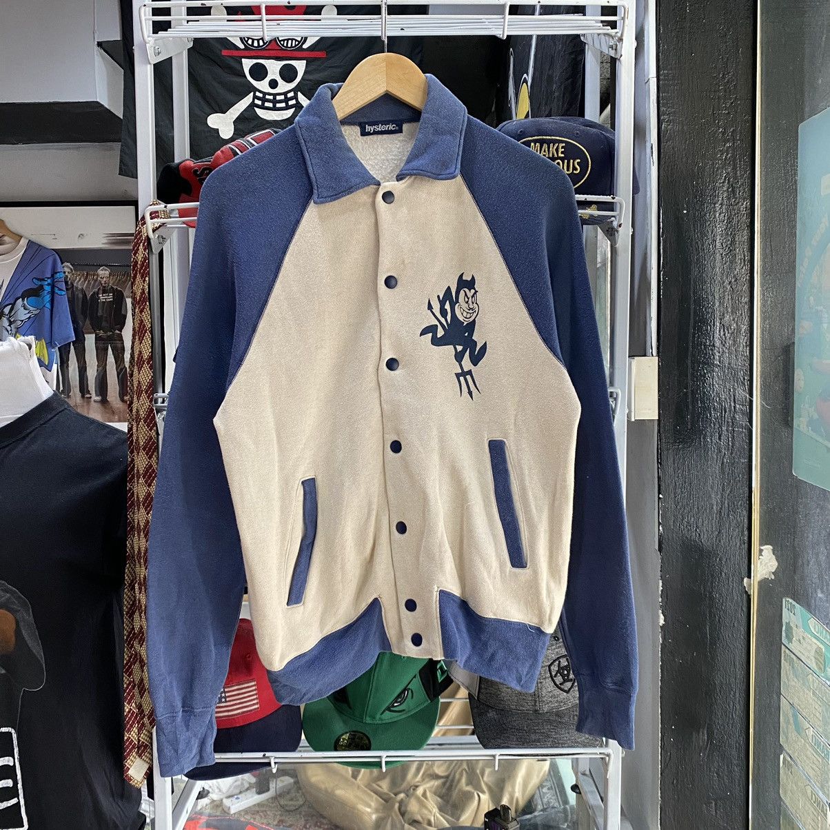 Hysteric Glamour VINTAGE‼️Hysteric Glamour Devil And Spellout Varsity Jacket Size US M / EU 48-50 / 2 - 1 Thumbnail