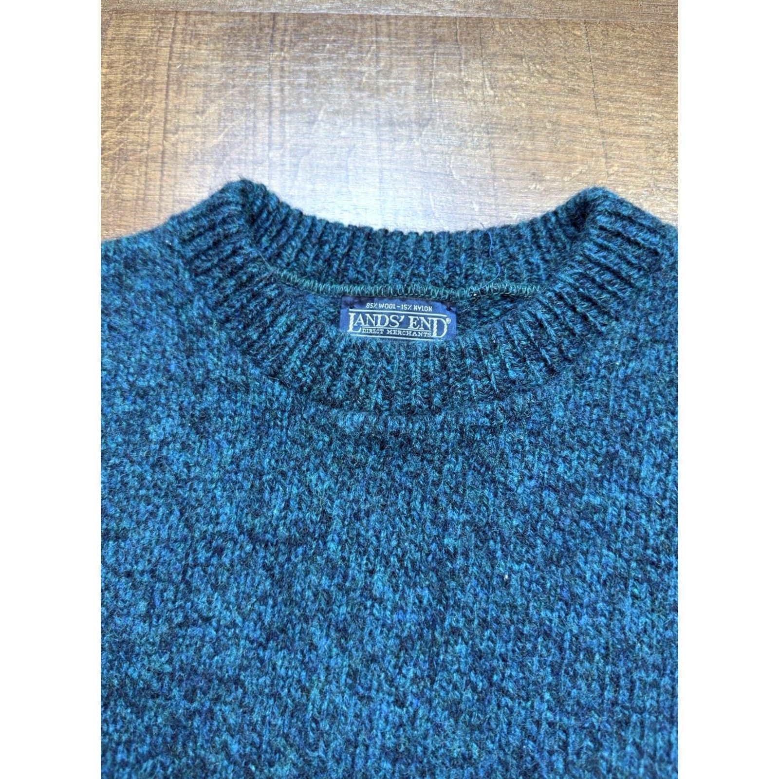 Lands' End VINTAGE Lands' End Crewneck Wool Sweater Mens Large Melange Knit Blue USA Made Shirt Mens Large Melange Knit Blue USA Made Size US L / EU 52-54 / 3 - 4 Thumbnail