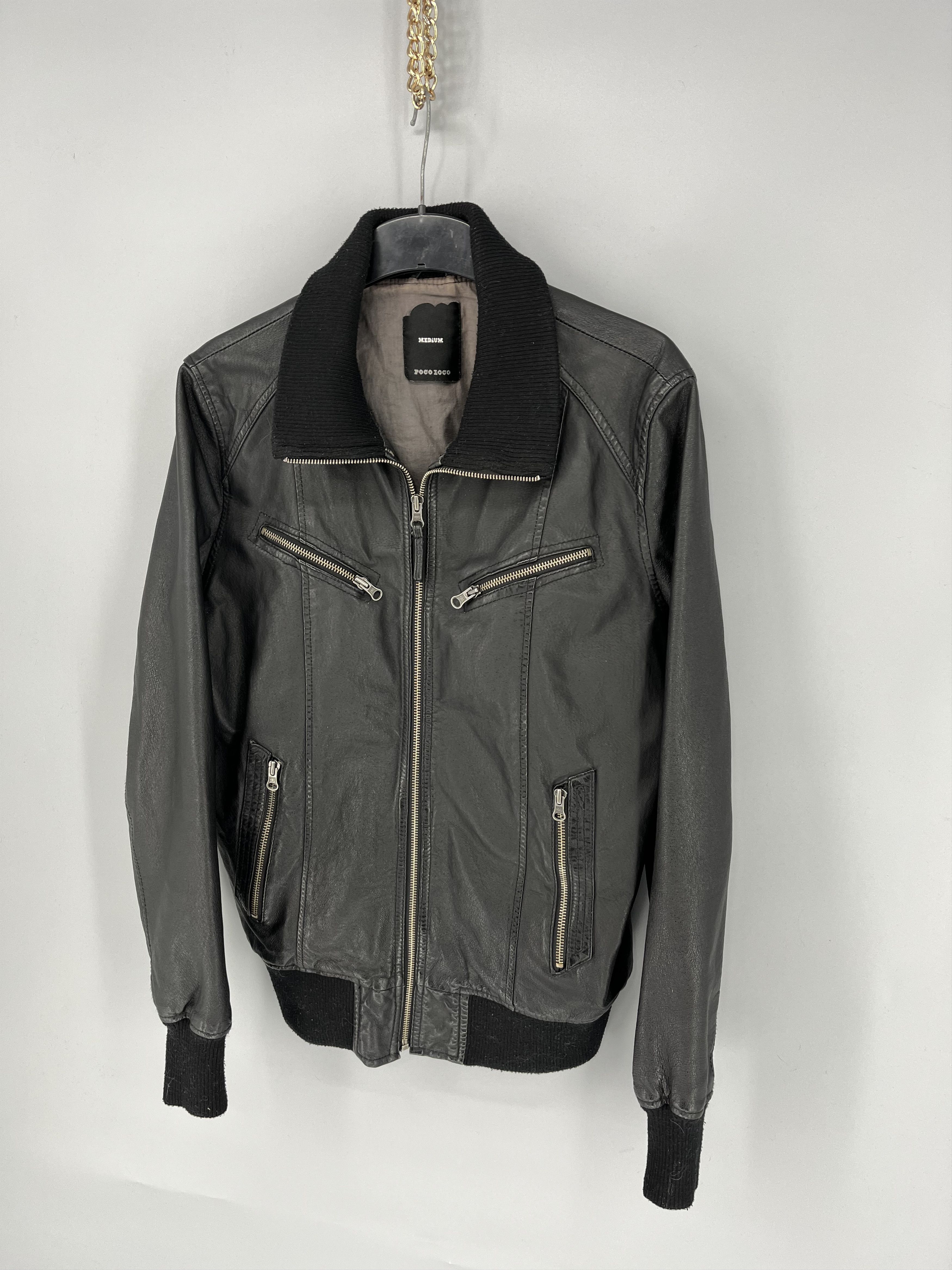 Vintage Poco Loco Leather jacket, koko Motorcycle Motorbike Biking Size US M / EU 48-50 / 2 - 3 Thumbnail