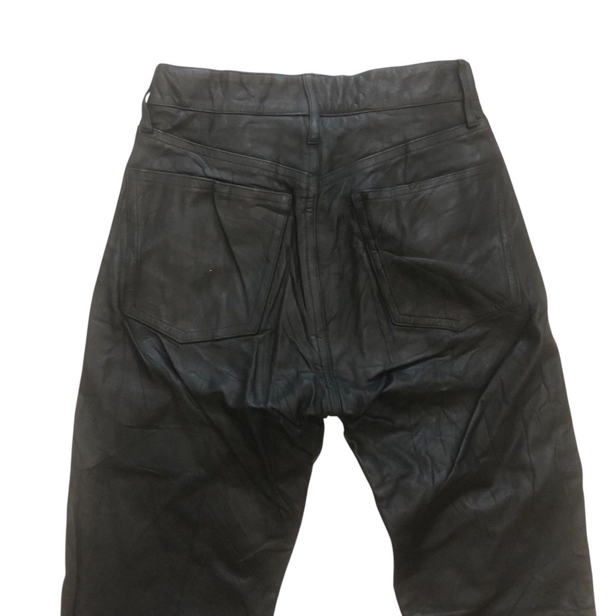 Leather × Vintage × agnes b. Cow Leather Agnes B Button Skinny Fit Pants Size 24" / US 00 / IT 34 - 4 Thumbnail