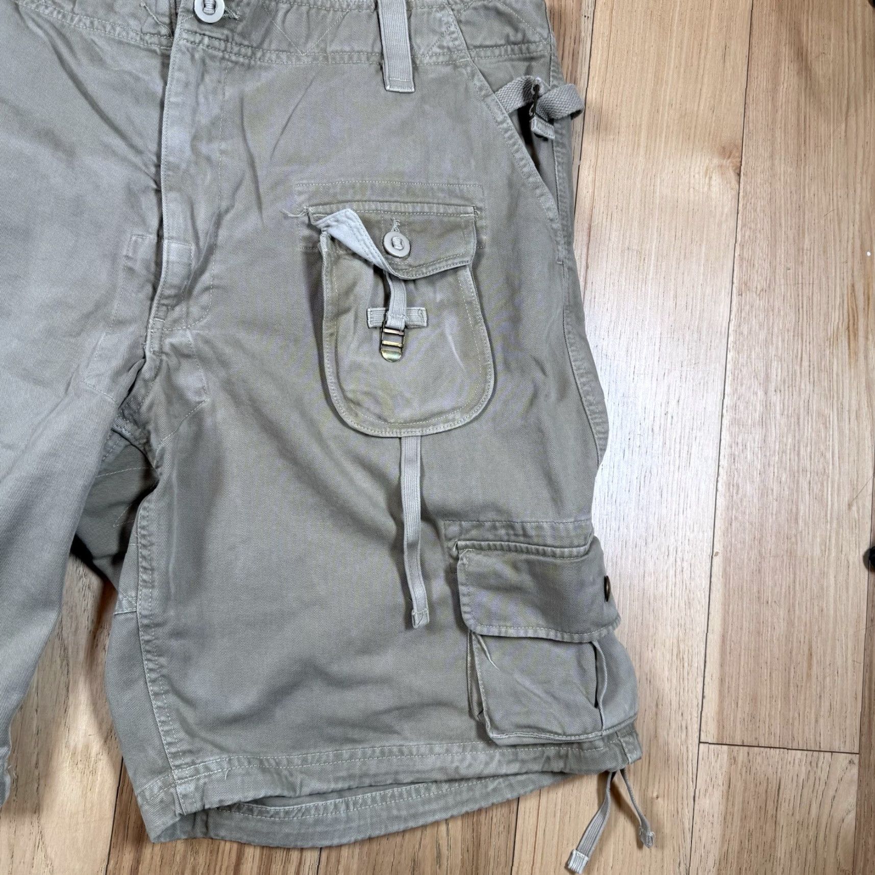 Polo Ralph Lauren VINTAGE Polo Ralph Lauren Cargo Paratrooper Shorts Mens 38 Brown White Flight Military Cargo Shorts Mens 38 Brown White Size US M / EU 48-50 / 2 - 3 Thumbnail