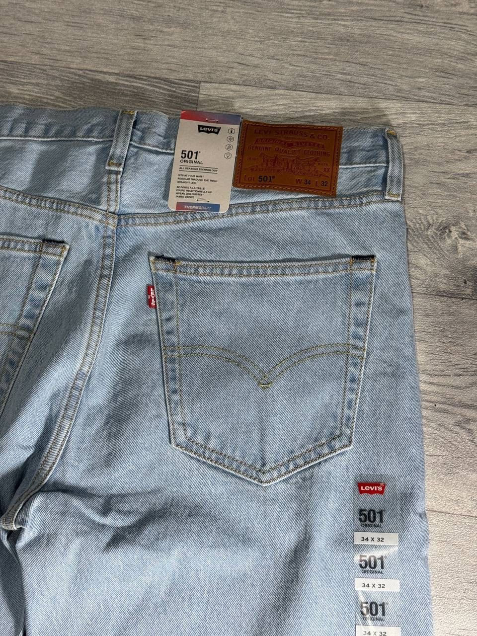Levi's Levi’s 501 Thermodapt Jeans in Light Blue W34 L32 Size US 34 / EU 50 - 5 Thumbnail