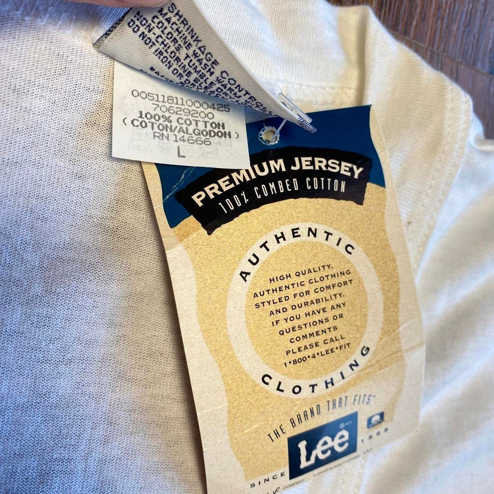 Lee New w/ Tags Vintage 90s lee white premium Jersey NWT Size L / US 10 / IT 46 - 3 Thumbnail