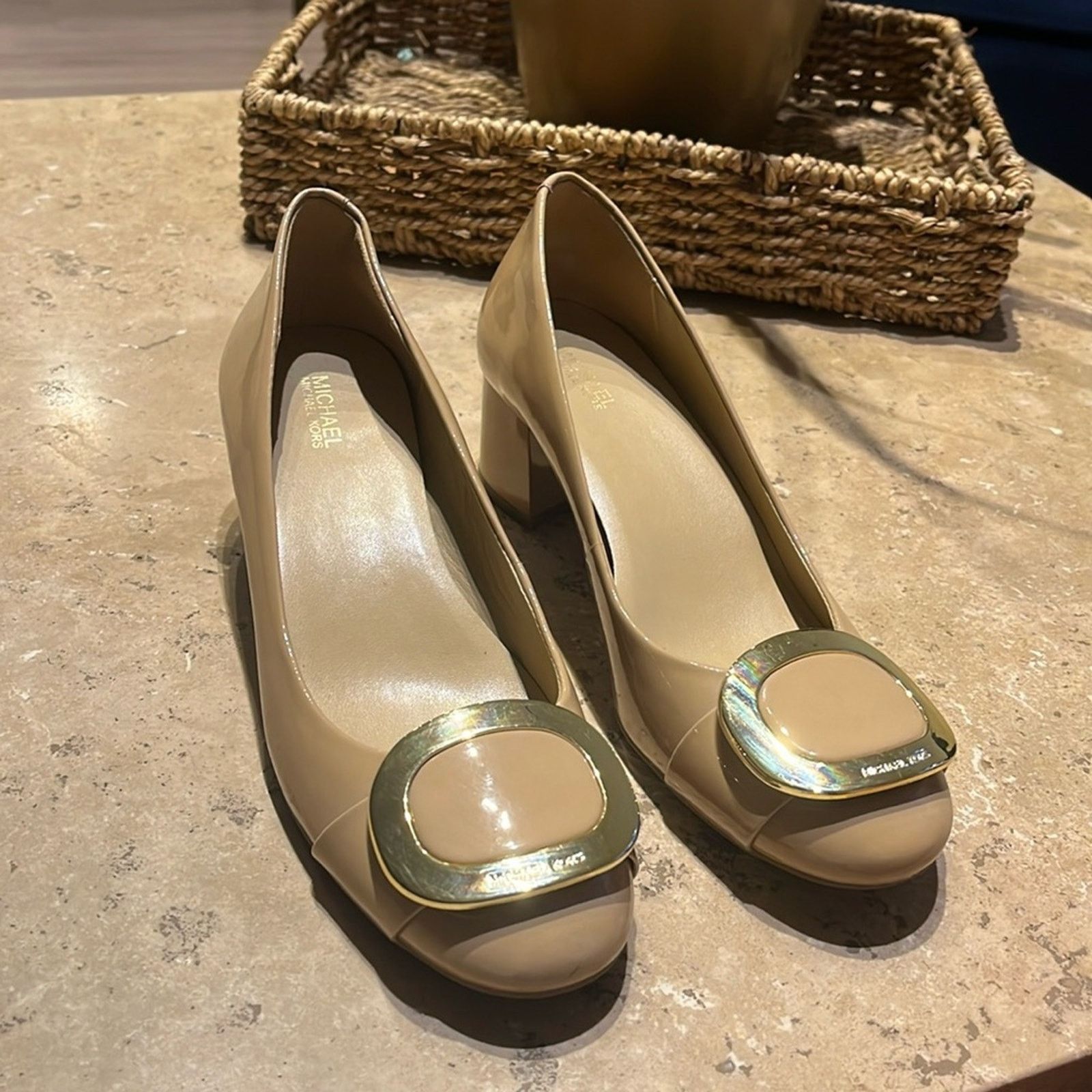 Michael Kors Michael Kors Nude Block Heel Size US 7 / IT 37 - 1 Thumbnail