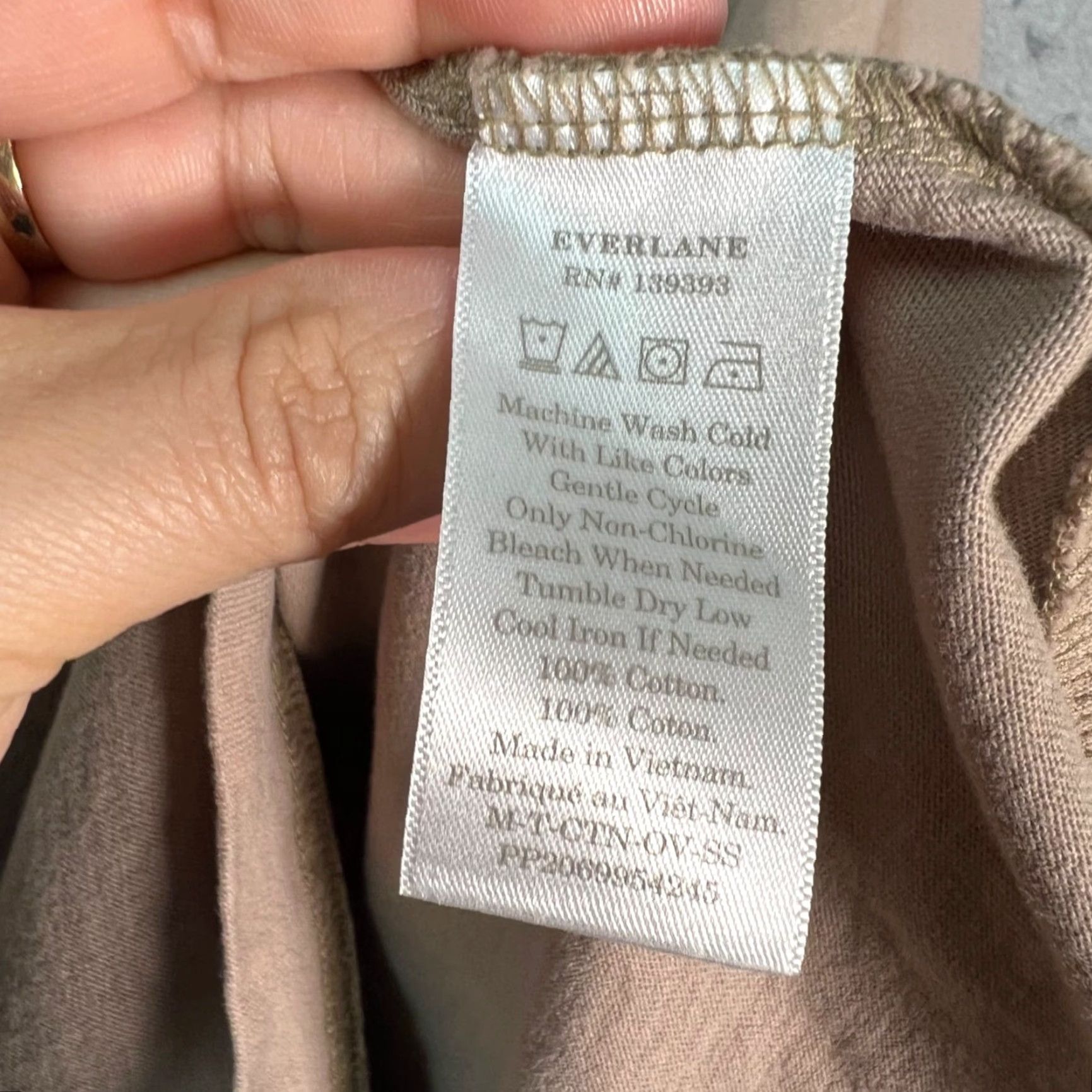 Everlane Everlane Mens Size Medium Crop Beige Crewneck Short Sleeve T-Shirt 100% Cotton Size US M / EU 48-50 / 2 - 4 Thumbnail