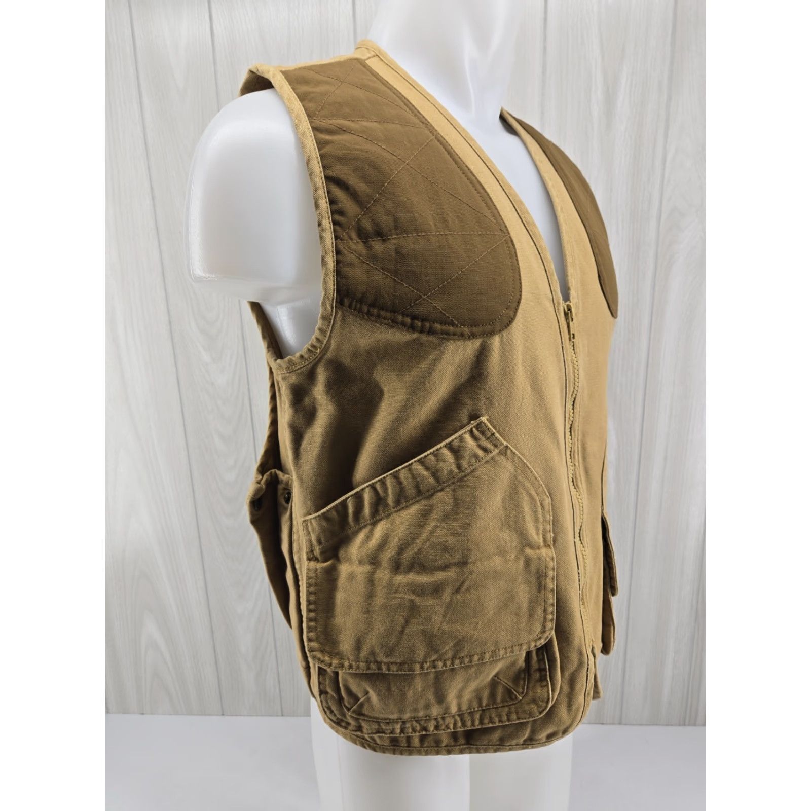 Vintage Beretta Vest Mens Small Tan Full Zip Pockets Game Pouch Hunting Shooting Vest Mens Small Tan Full Zip Pockets Size US S / EU 44-46 / 1 - 5 Thumbnail