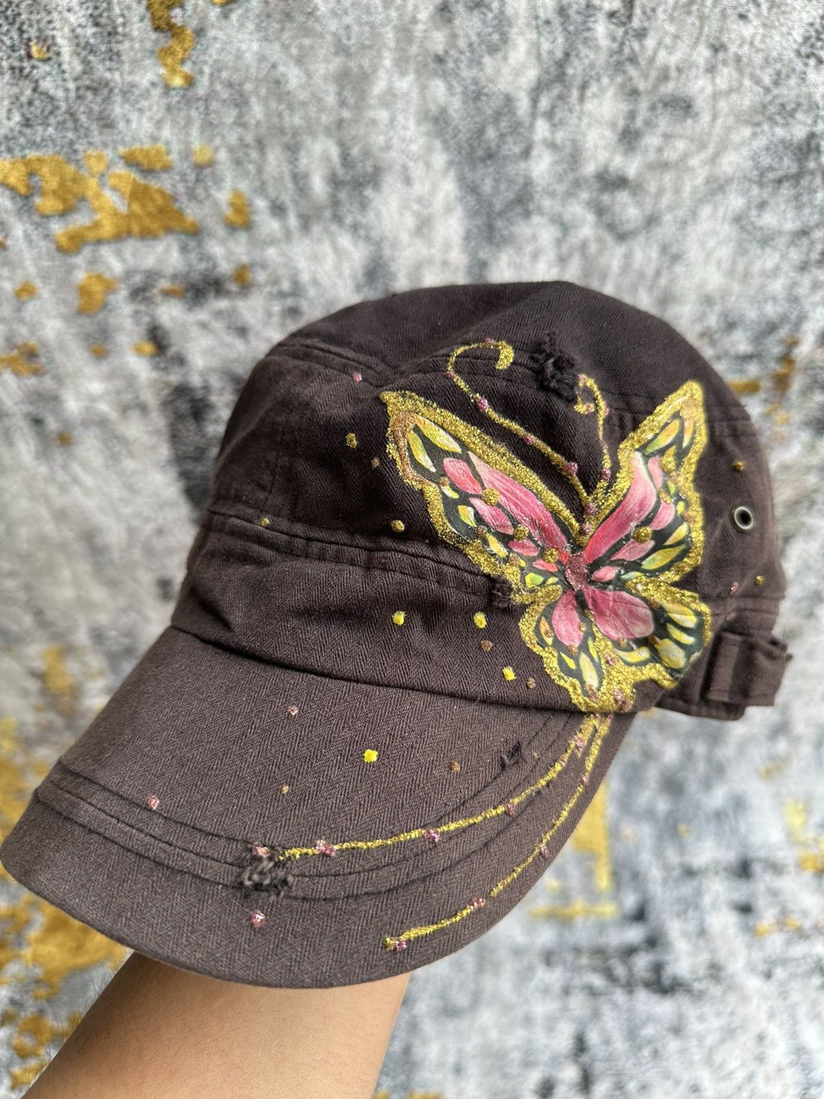 Hysteric Glamour STUDDED CRAZY FADED POEM BUTTERFLY CAP Size ONE SIZE - 2 Thumbnail