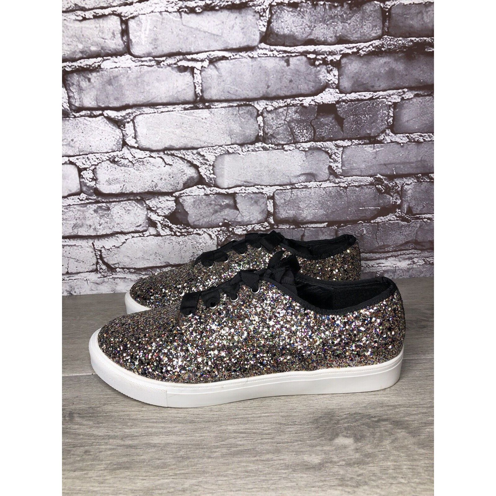 Other Torrid Colorful Glitter Lace Up Low Top Sneakers Shoes Women Size US 10 / IT 40 - 6 Thumbnail