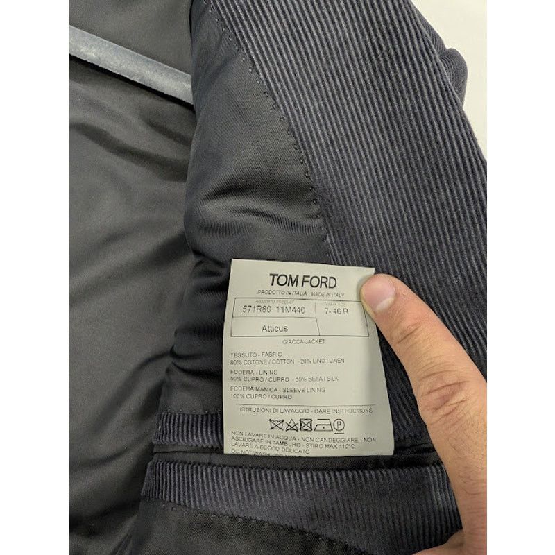 Tom Ford o1rshd1 Atticus Giacca Blazer Jacket Suit in Black Size US S / EU 44-46 / 1 - 14 Thumbnail