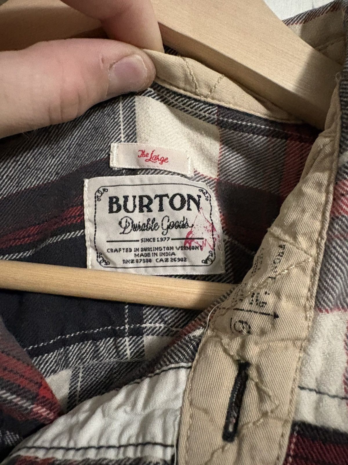 Burton Vintage 90s burton black and red flannel Size US L / EU 52-54 / 3 - 3 Thumbnail