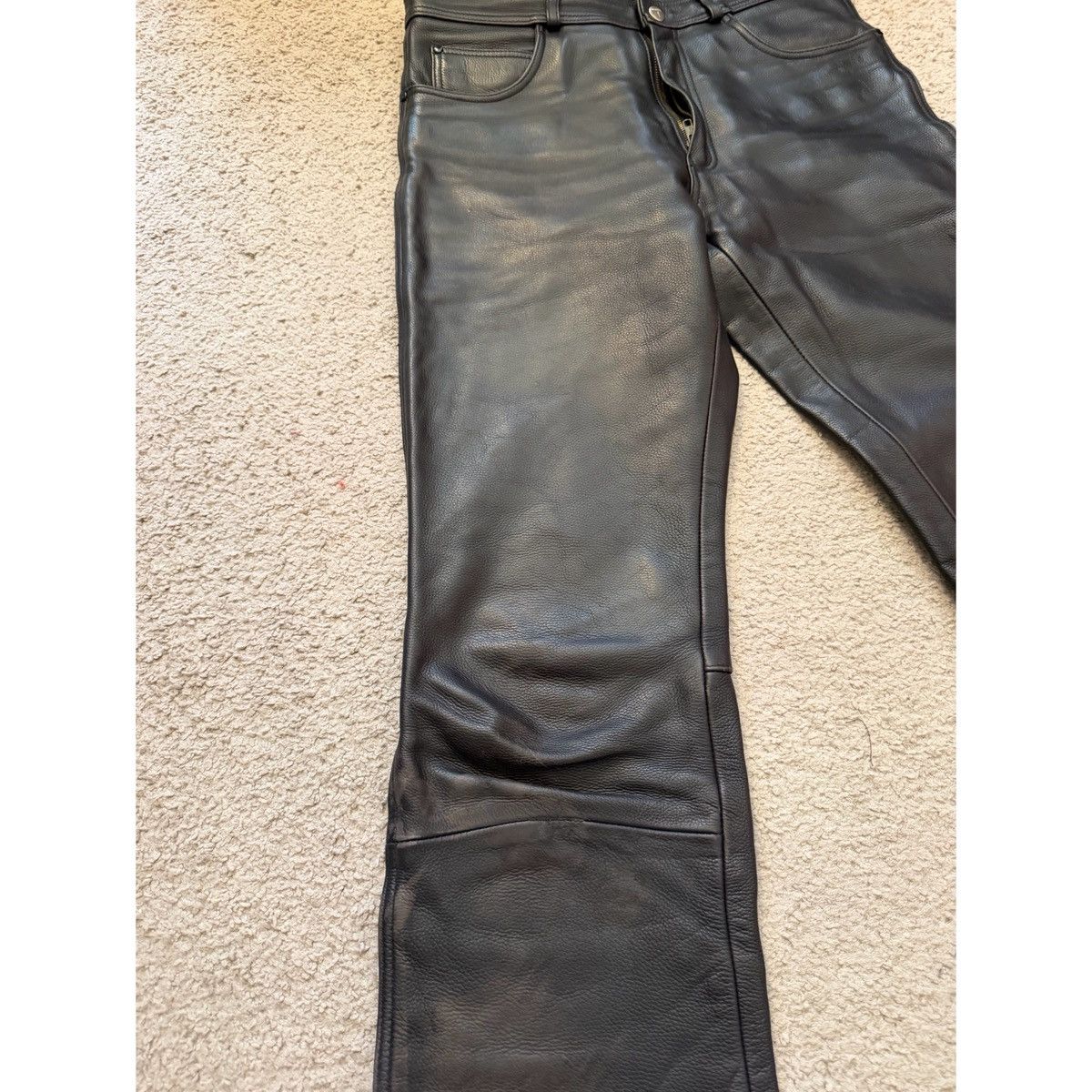 Vintage VINTAGE HIGHWAY 1 BIKER HEAVYWEIGHT LEATHER PANTS Size US 32 / EU 48 - 6 Thumbnail