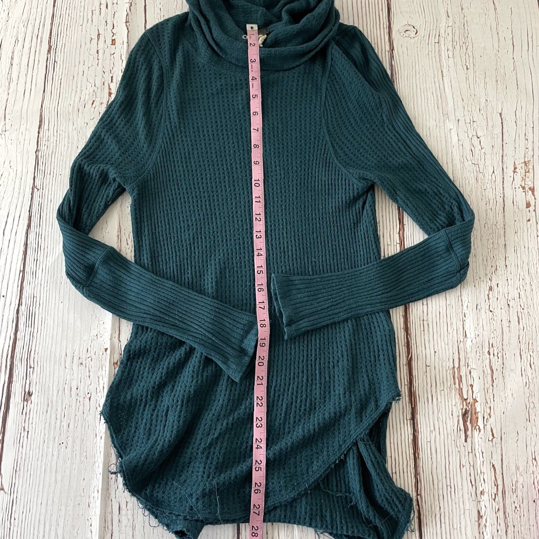 Vintage We The Free Flowy Turtleneck Long Sleeve Sweater Women's XS Green Size XS / US 0-2 / IT 36-38 - 4 Thumbnail