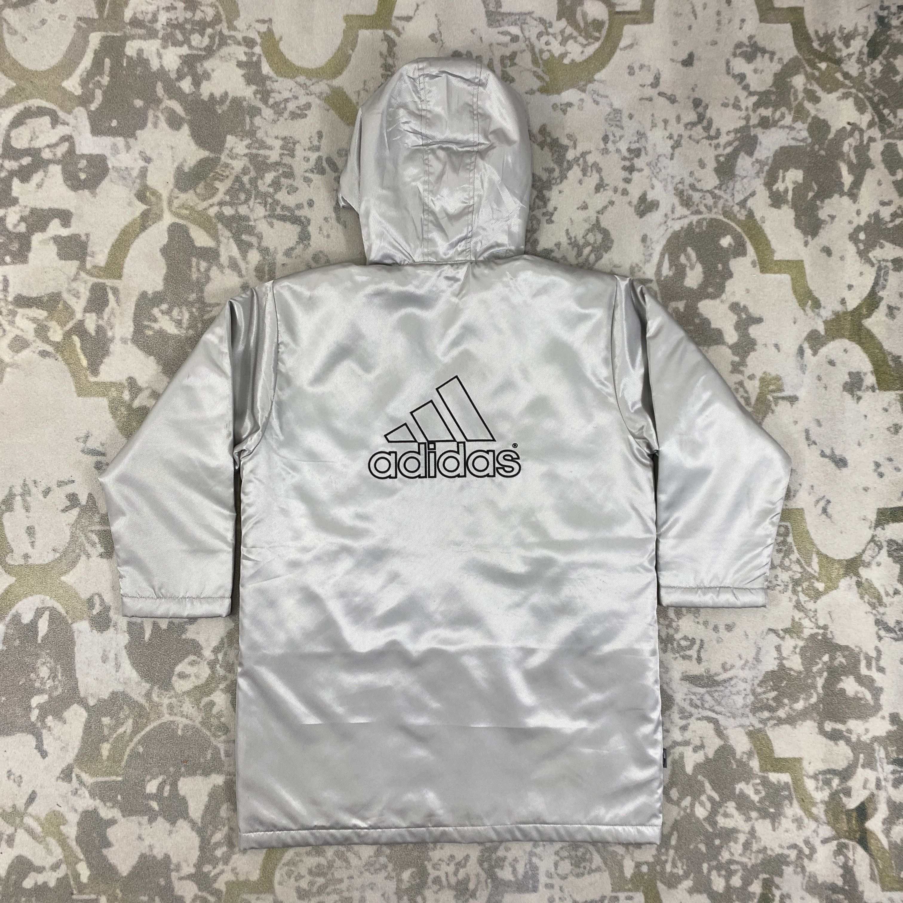 Adidas Vintage Adidas Big Logo Puffer Long Jacket- J358 Size US S / EU 44-46 / 1 - 2 Thumbnail
