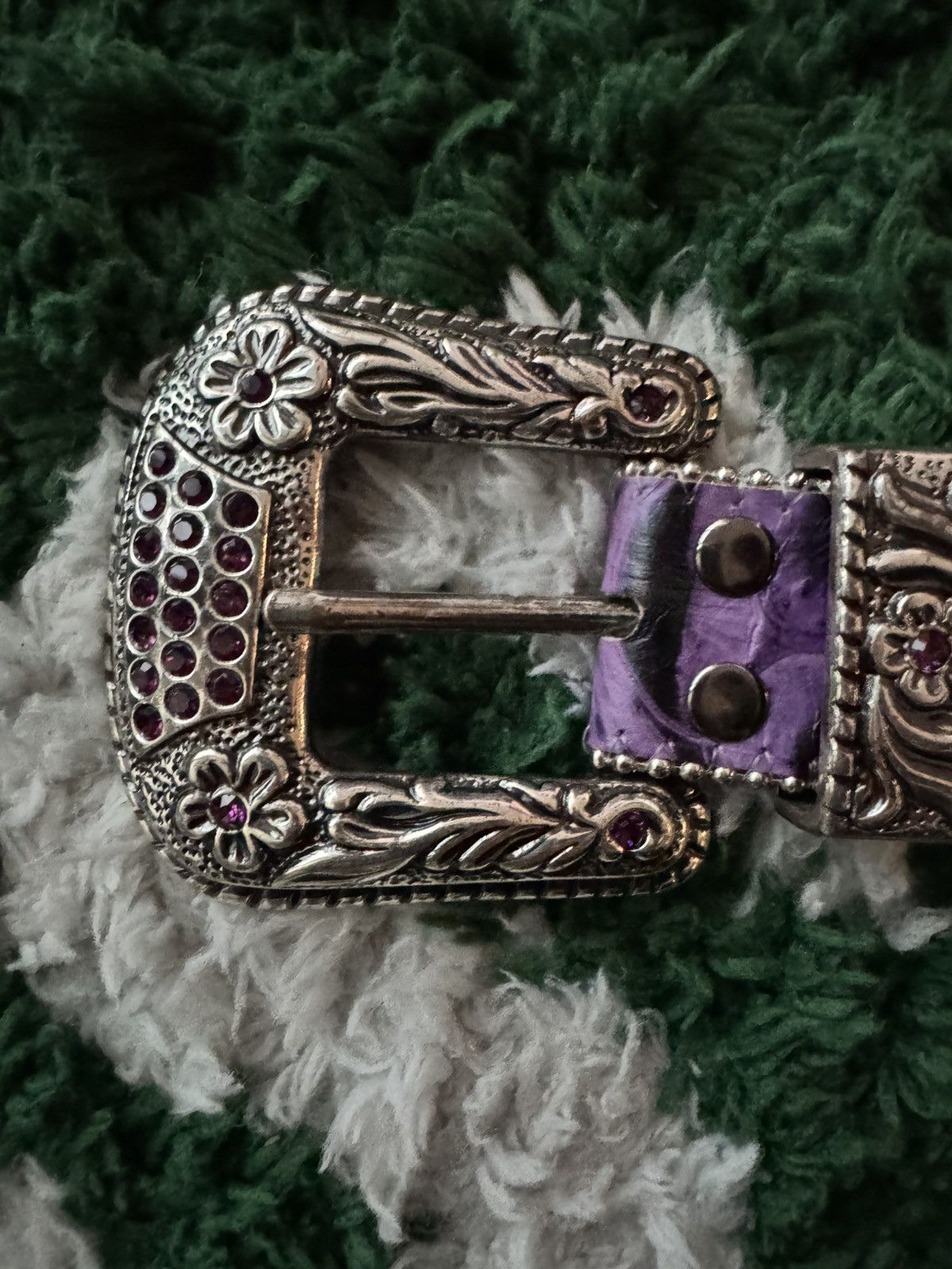 B.B Simon Purple Trojan Belt