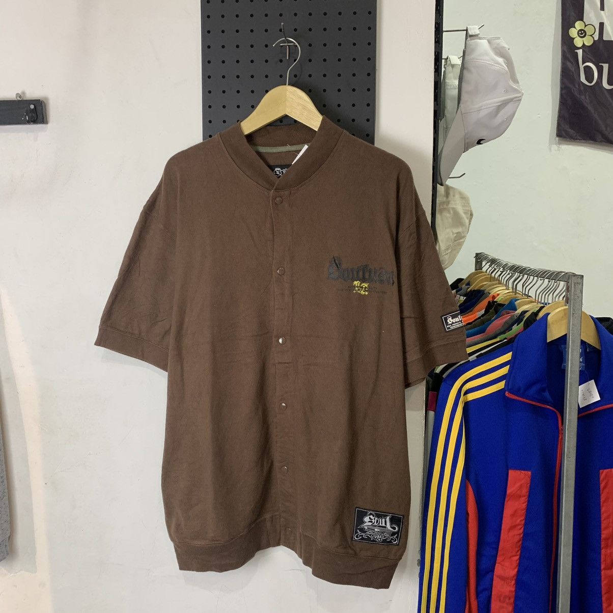 Japanese Brand Vintage Y2K SOUL usa LA short sweat button brown Size US XXL / EU 58 / 5 - 2 Thumbnail