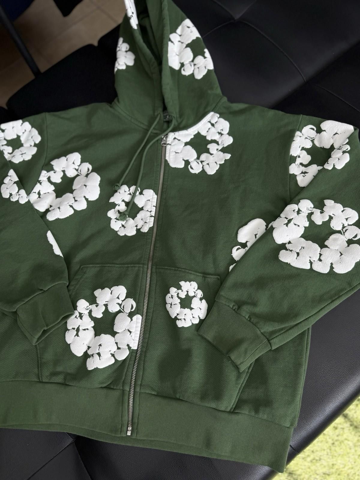 DENIM TEARS Size S - Denim Tears Cotton Wreath Green Zip Up Hoodie 2025 Size US S / EU 44-46 / 1 - 3 Thumbnail