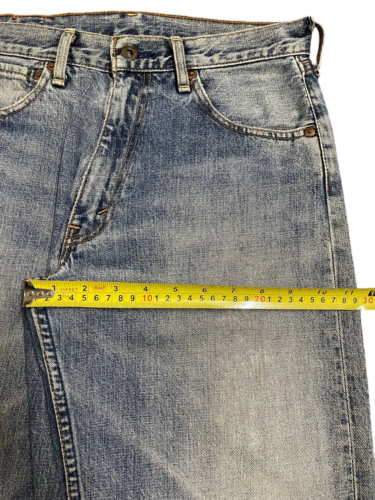 Levi's Vintage 80s Levis 503 Blue Bleached Distressed Baggy Jeans Size US 31 - 15 Thumbnail