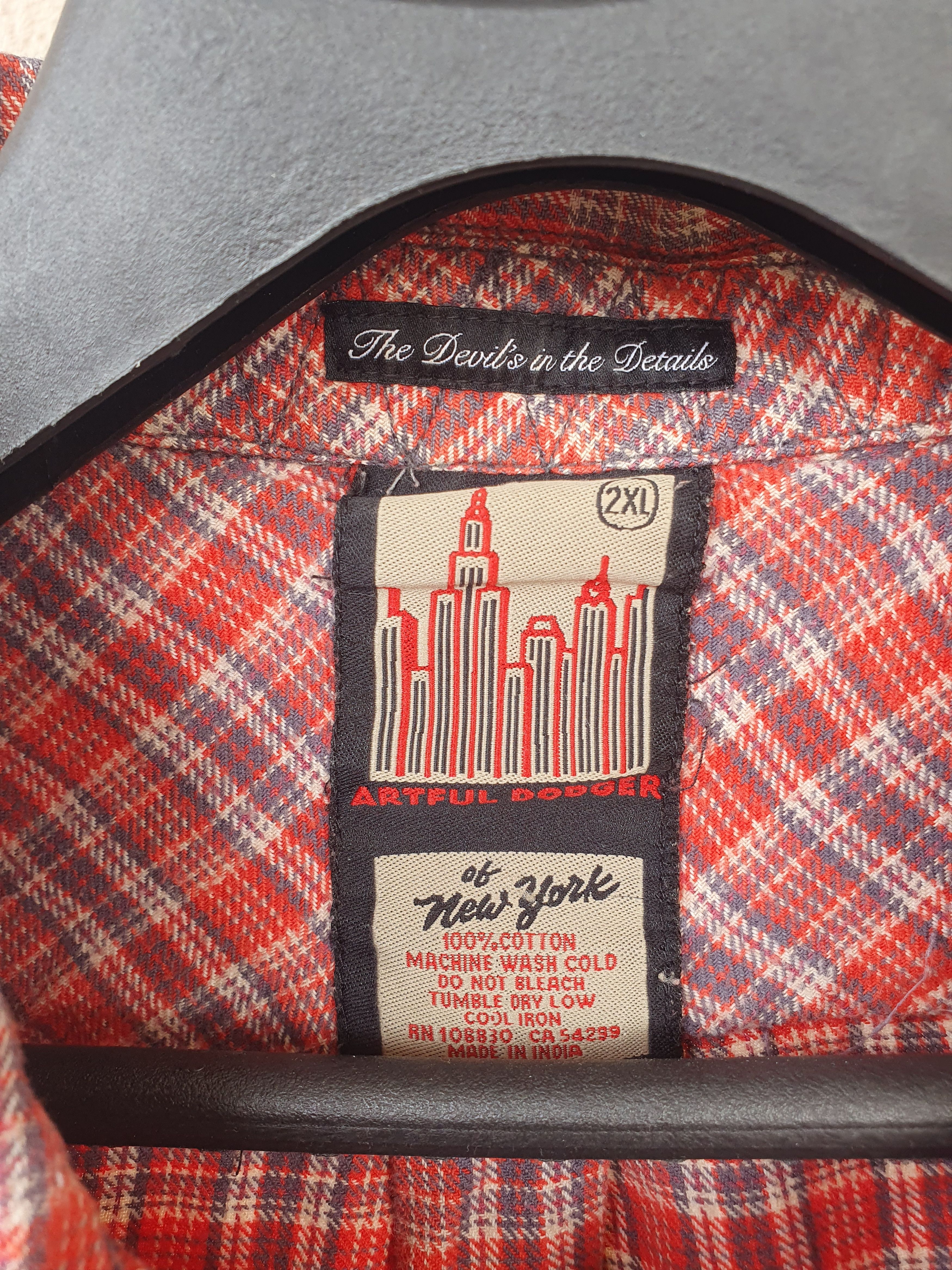 Artful Dodger Artful Dodger of New York Plaid Flannel Button Up shirt szXL Size US XL / EU 56 / 4 - 2 Thumbnail