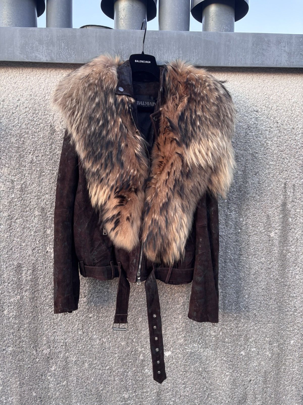 Balmain Balmain AW10 waxed rabbit fur leather jacket Size US M / EU 48-50 / 2 - 1 Thumbnail