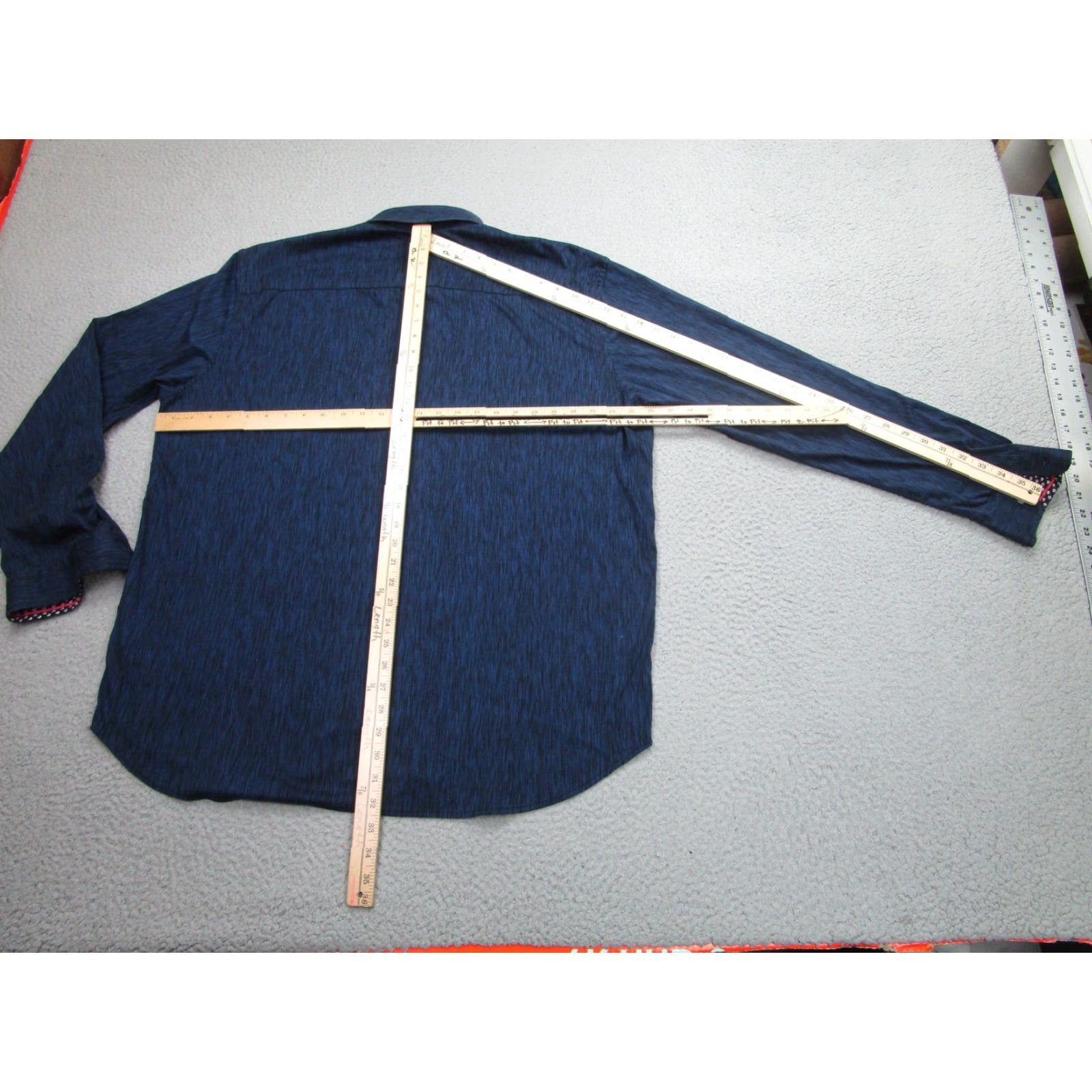 Vintage Buttercloth Shirt Mens 3XL Blue Regular Fit Long Sleeve Button Up Casual Cotton Size US XXL / EU 58 / 5 - 7 Thumbnail