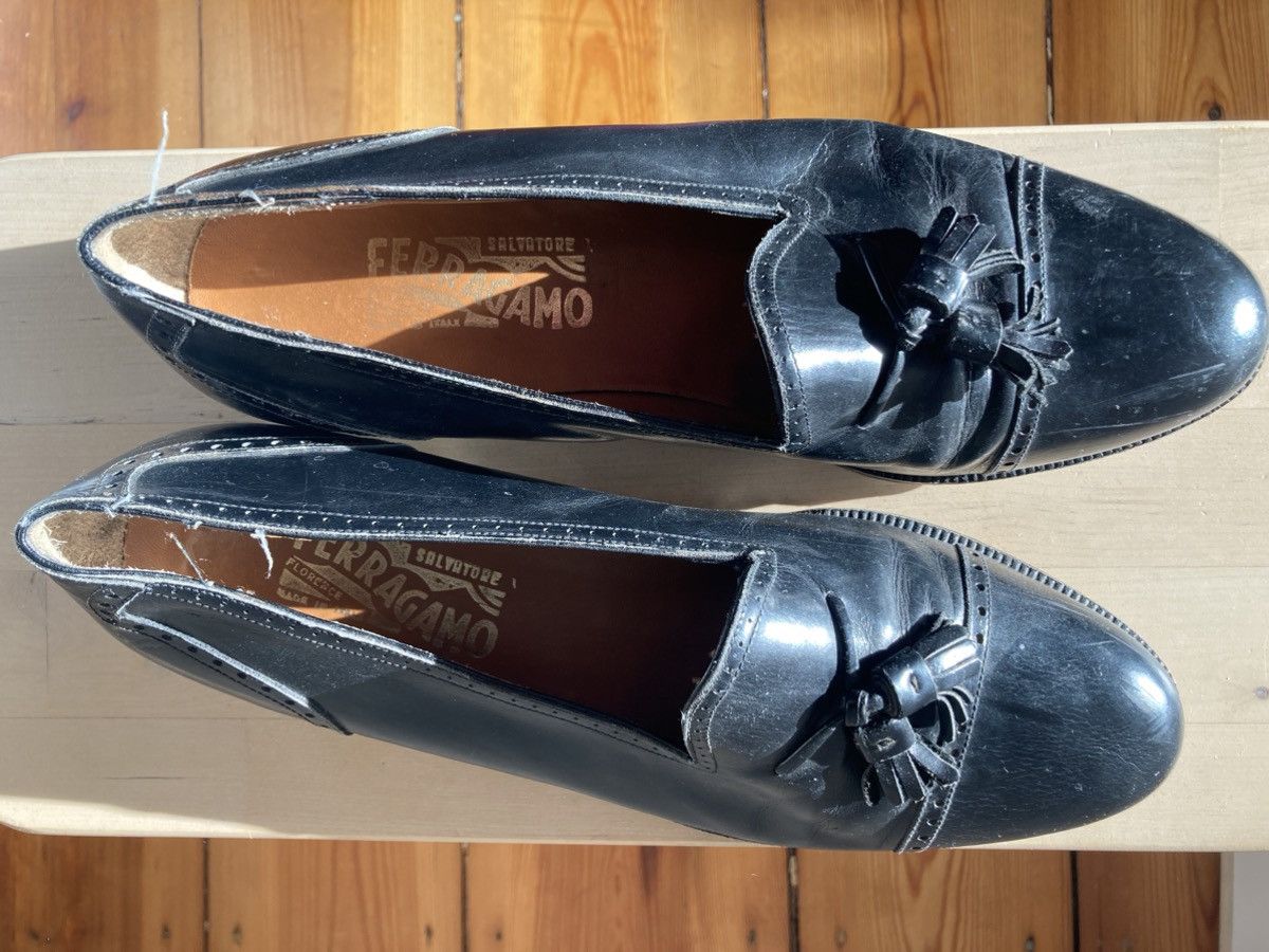 Salvatore Ferragamo Vintage Salvatore Ferragamo Leather Tassel Loafers Size US 9 / EU 42 - 4 Thumbnail
