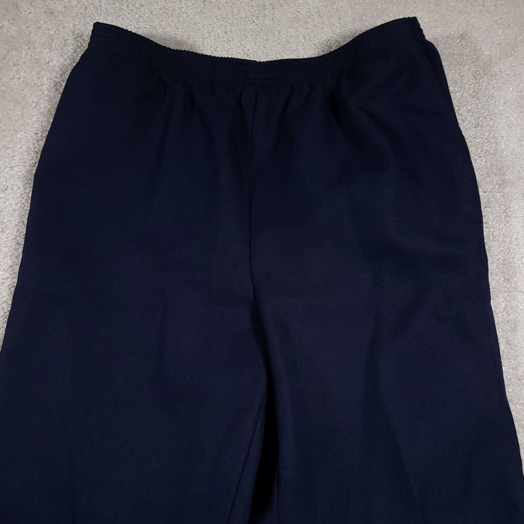 Vintage Alfred Dunner Pants Womens 10 Navy Blue Pull On Straight Leg Polyester Classic Size 32" / US 10 / IT 46 - 3 Thumbnail