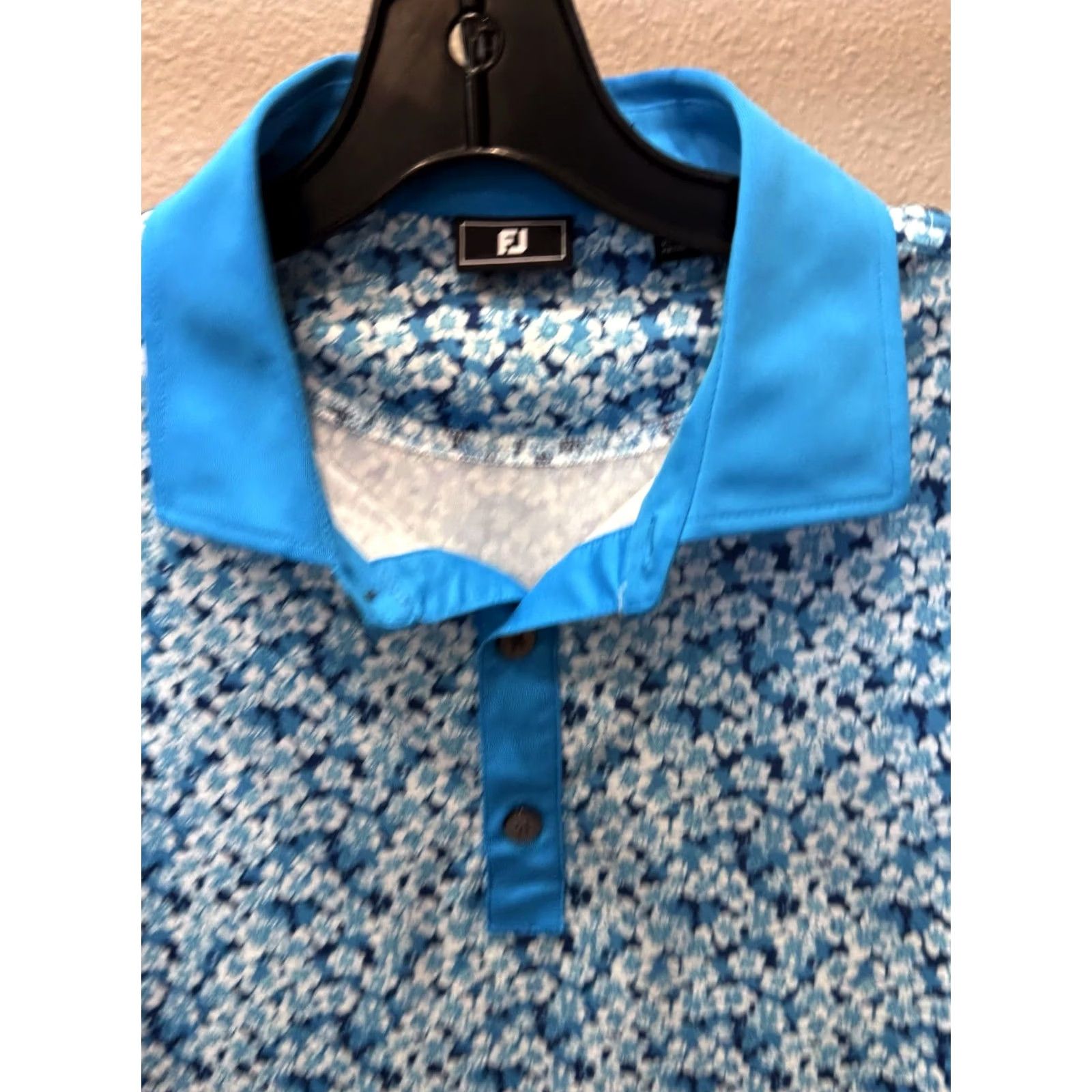 Footjoy Footjoy Polo Shirt Men Medium M Bright Blue Floral 1946 Golf POLO SHIRT Multicolor, 1946 Theme, Casual Colorful Footjoy Mens Polo Shirt Size US M / EU 48-50 / 2 - 4 Thumbnail