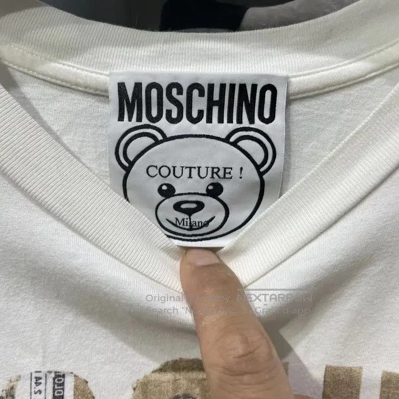 Moschino Moschino White Cotton T-Shirt with Teddy Bear . Size S / US 4 / IT 40 - 4 Thumbnail
