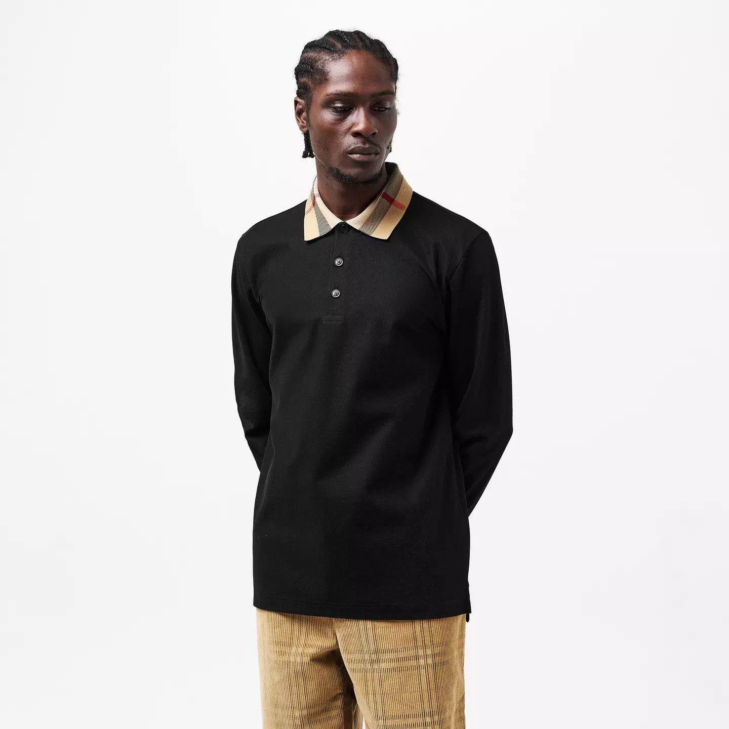 Burberry o1g2r1mq0426 Long Sleeve Polo Shirt in Black Size US S / EU 44-46 / 1 - 3 Thumbnail