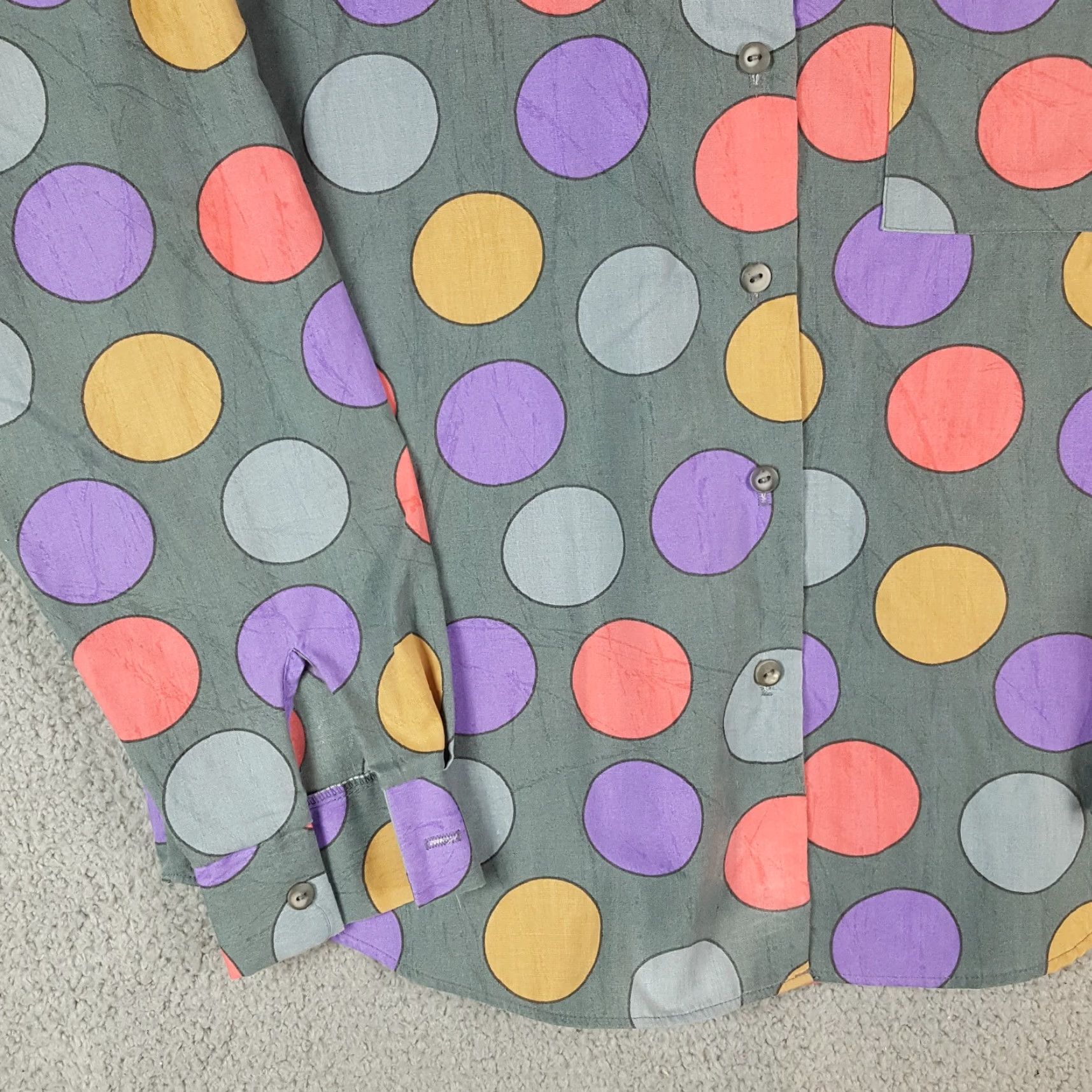 Lee Vintage Lee Women's Polka Dot Shirt Size L Retro 80s Disco Casual Breathable Cotton Size L / US 10 / IT 46 - 4 Thumbnail