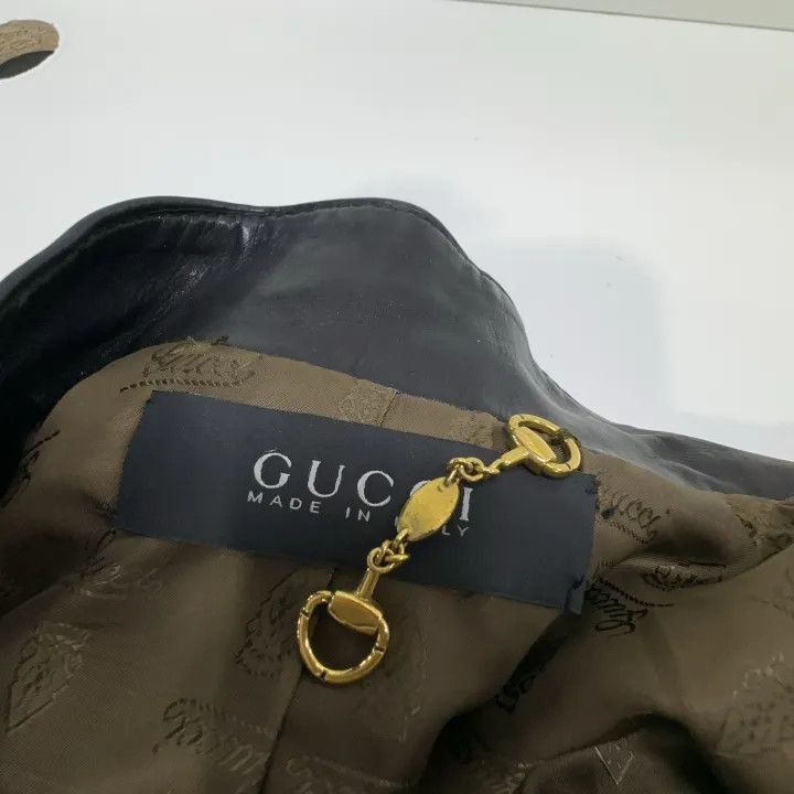 Gucci Gucci Gucci Brown Leather Single Button Jacket -2506 Size US M / EU 48-50 / 2 - 6 Thumbnail