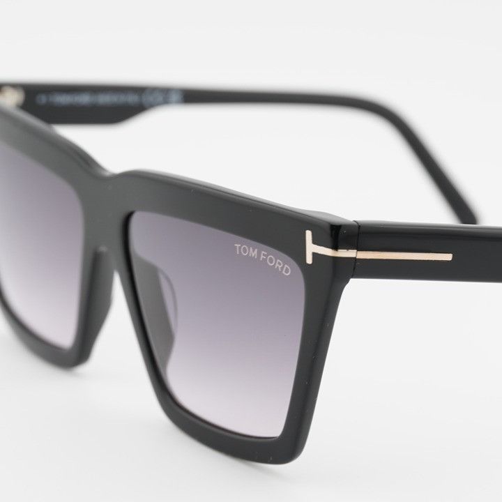 Tom Ford Tom Ford FT1110 01B Eden Sunglasses Shiny Black Geometric Size ONE SIZE - 9 Thumbnail
