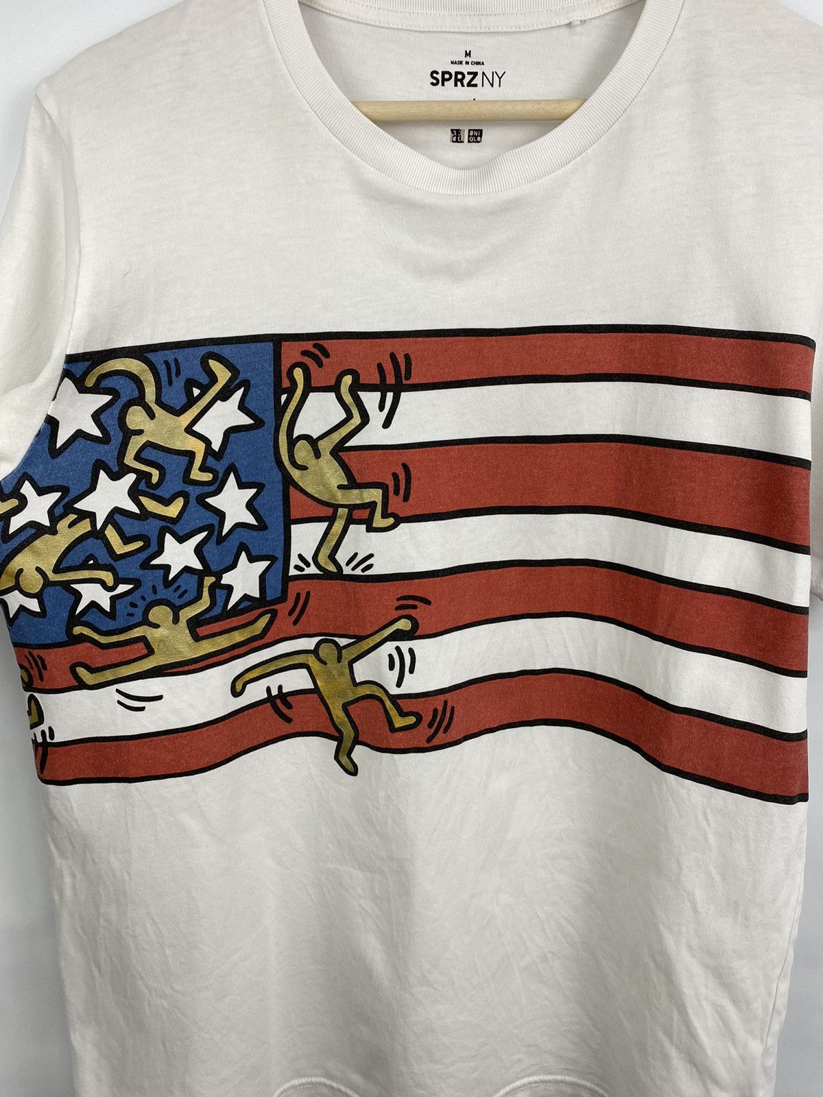 Keith Haring 🇺🇸 Y2K Keith Haring Uniqlo USA Flag T-Shirt Rare Retro Size US M / EU 48-50 / 2 - 6 Thumbnail