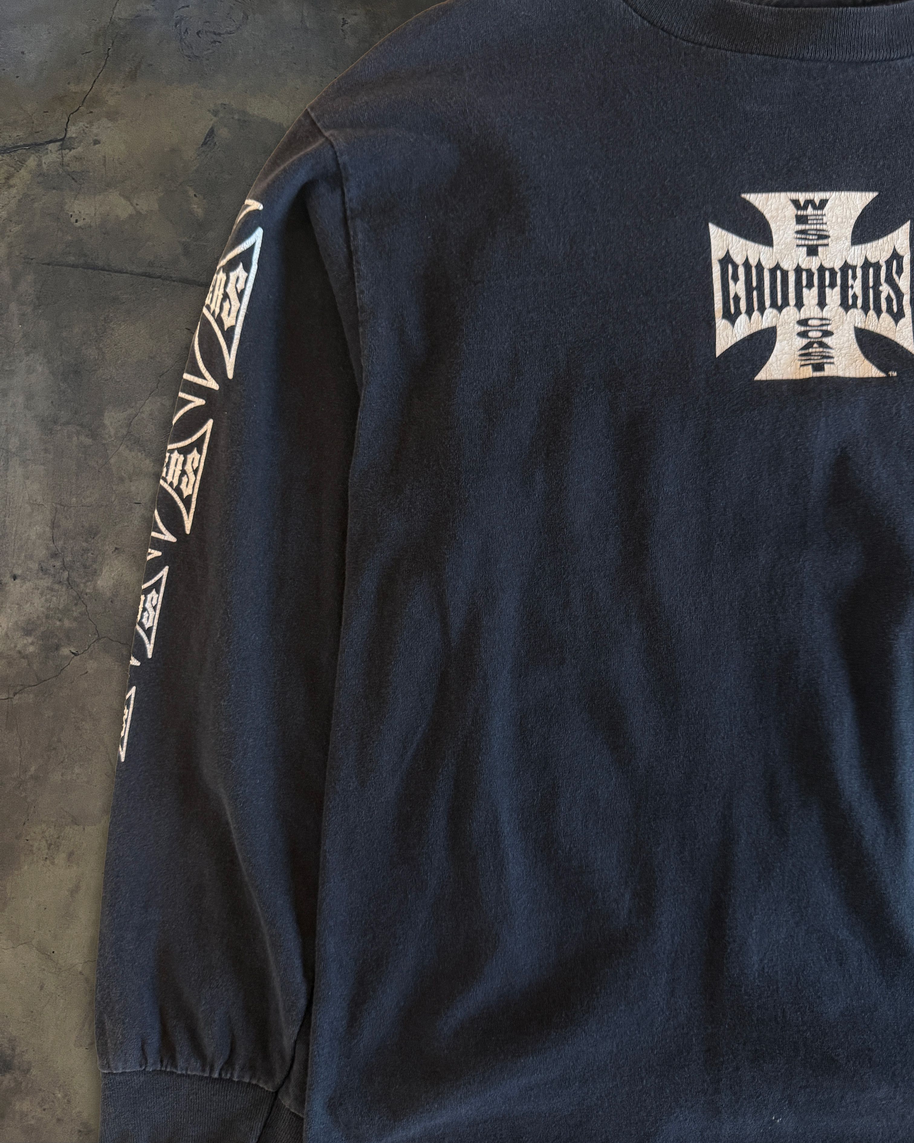 West Coast Choppers 2000s WEST COAST CHOPPERS BLACK LONG SLEEVE TEE Size US M / EU 48-50 / 2 - 2 Thumbnail