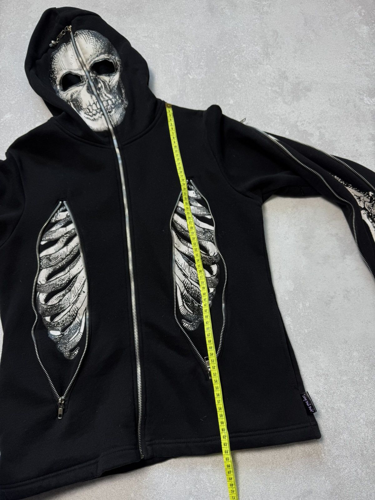 Other Living Dead Souls Banned Skeleton Zip Goth Emo Punk Drip Size XL / US 12-14 / IT 48-50 - 7 Thumbnail