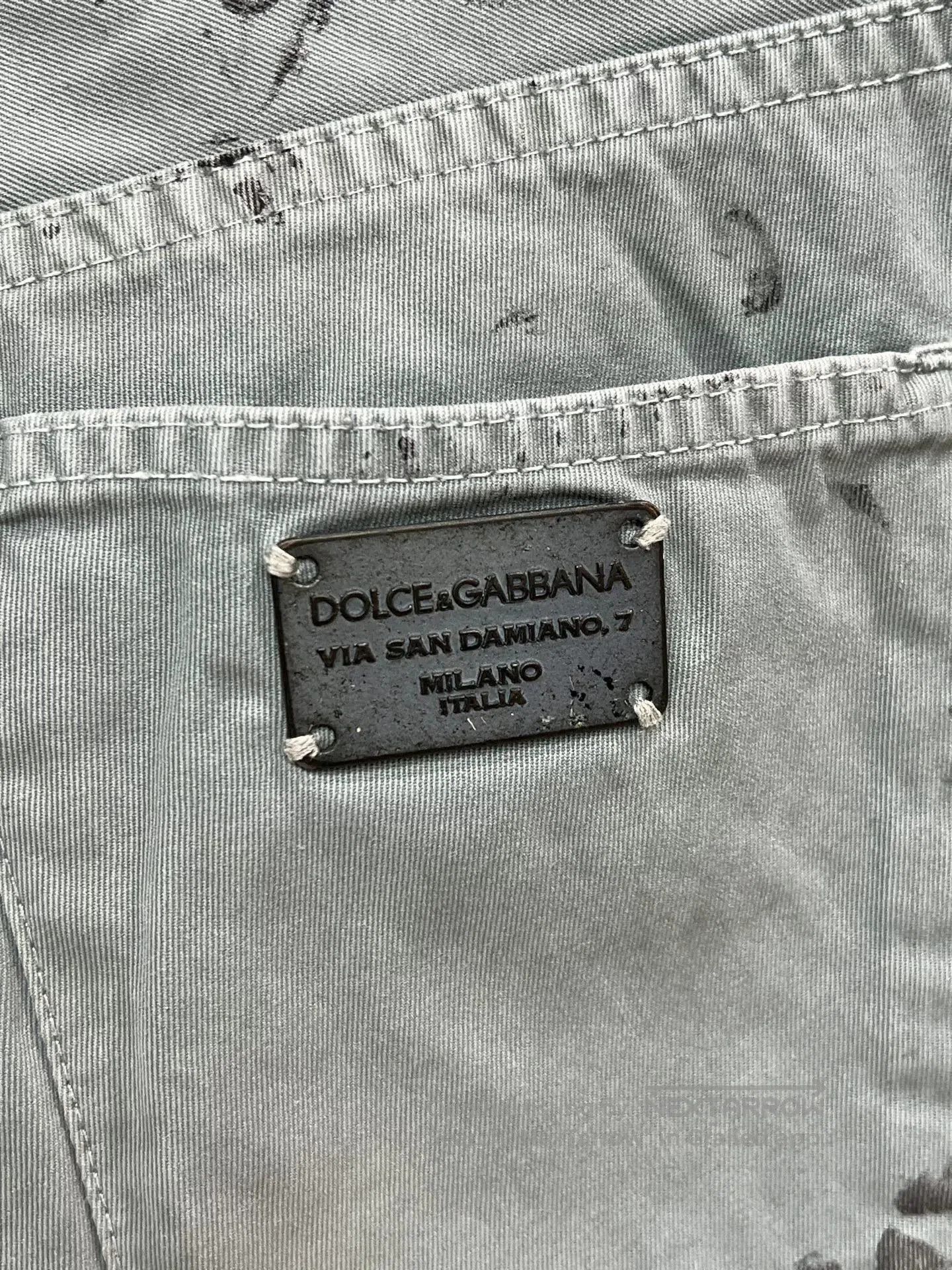 Dolce & Gabbana D&G Distressed Paint Jeans. Size US 34 / EU 50 - 3 Thumbnail