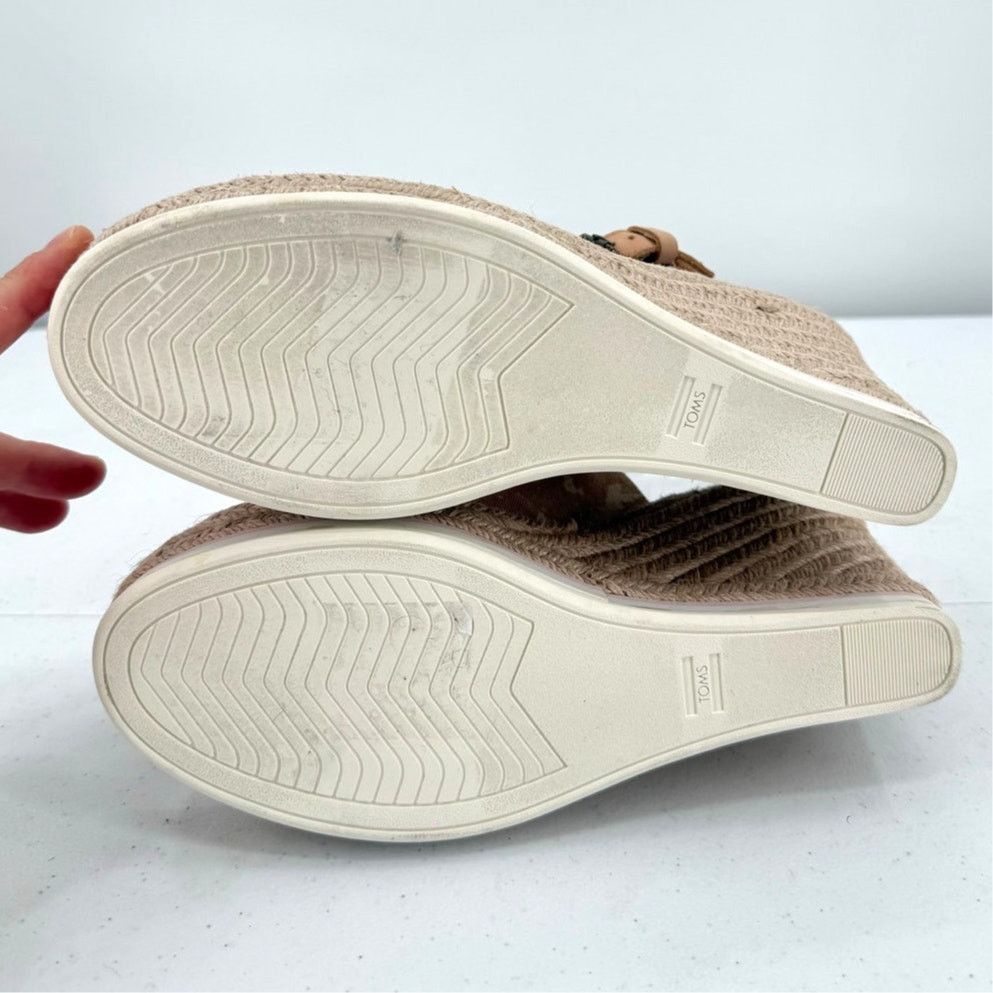 Toms TOMS Monica Natural Sand High Wedge Espadrille Sandal Size US 10 / IT 40 - 5 Thumbnail