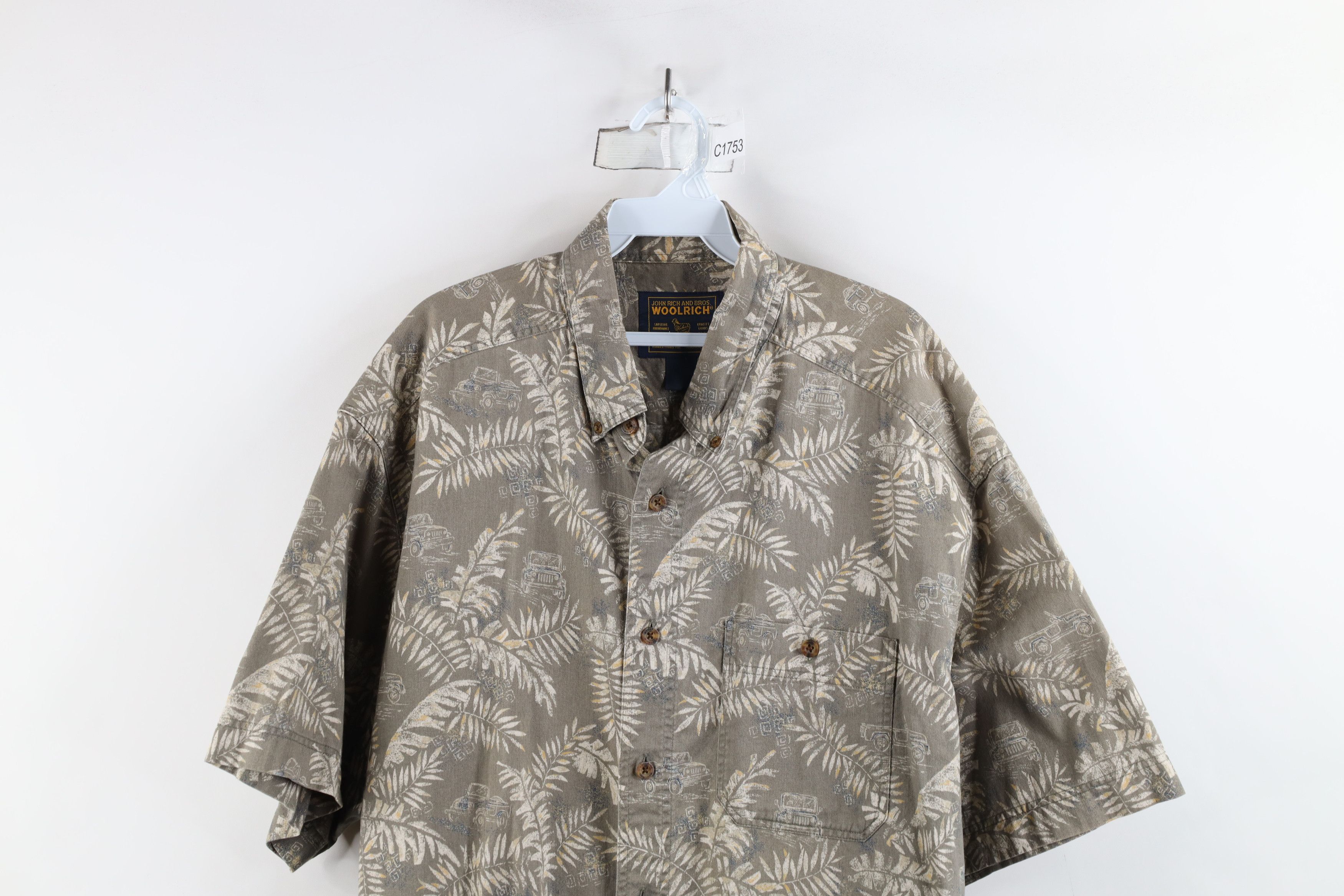 Vintage × Woolrich Woolen Mills Vintage 90s Woolrich All Over Print Hawaiian Button Shirt Size US XXL / EU 58 / 5 - 2 Thumbnail