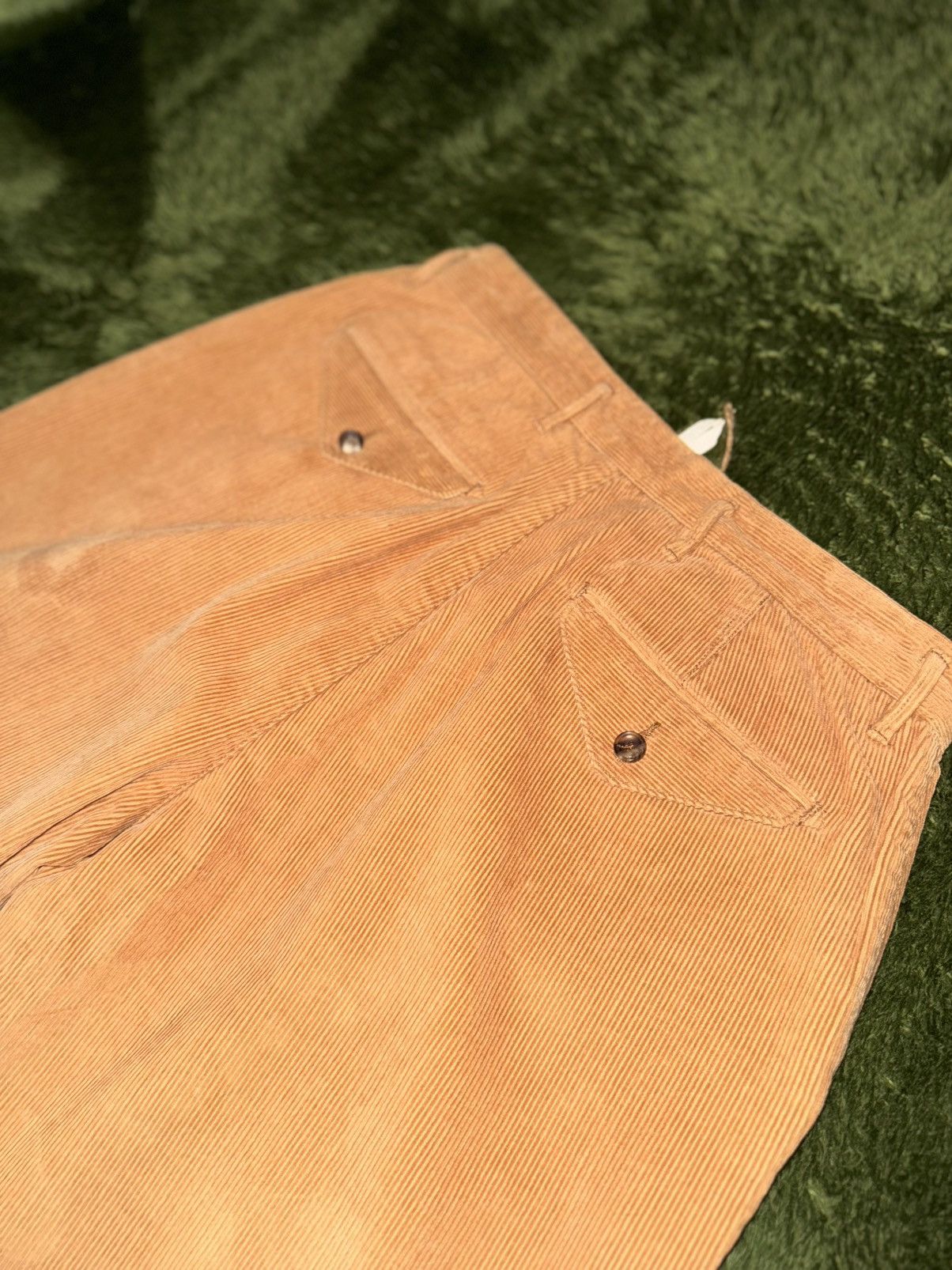 EASTLOGUE [M] Eastlogue Relax Fit Pleated Corduroy Trouser Light Brown Size US 32 / EU 48 - 8 Thumbnail
